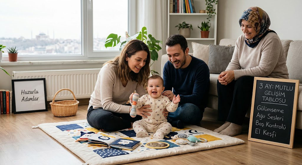 3 Aylık Bebek Gelişimi: Gülümseme, Sesler ve Motor Gelişim