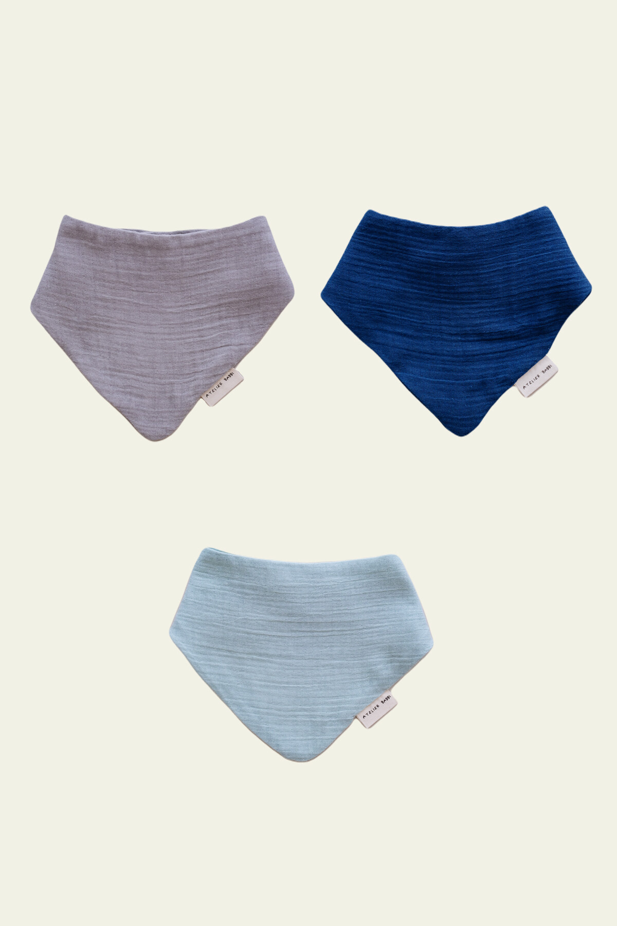 3-Piece Muslin Bib Set  