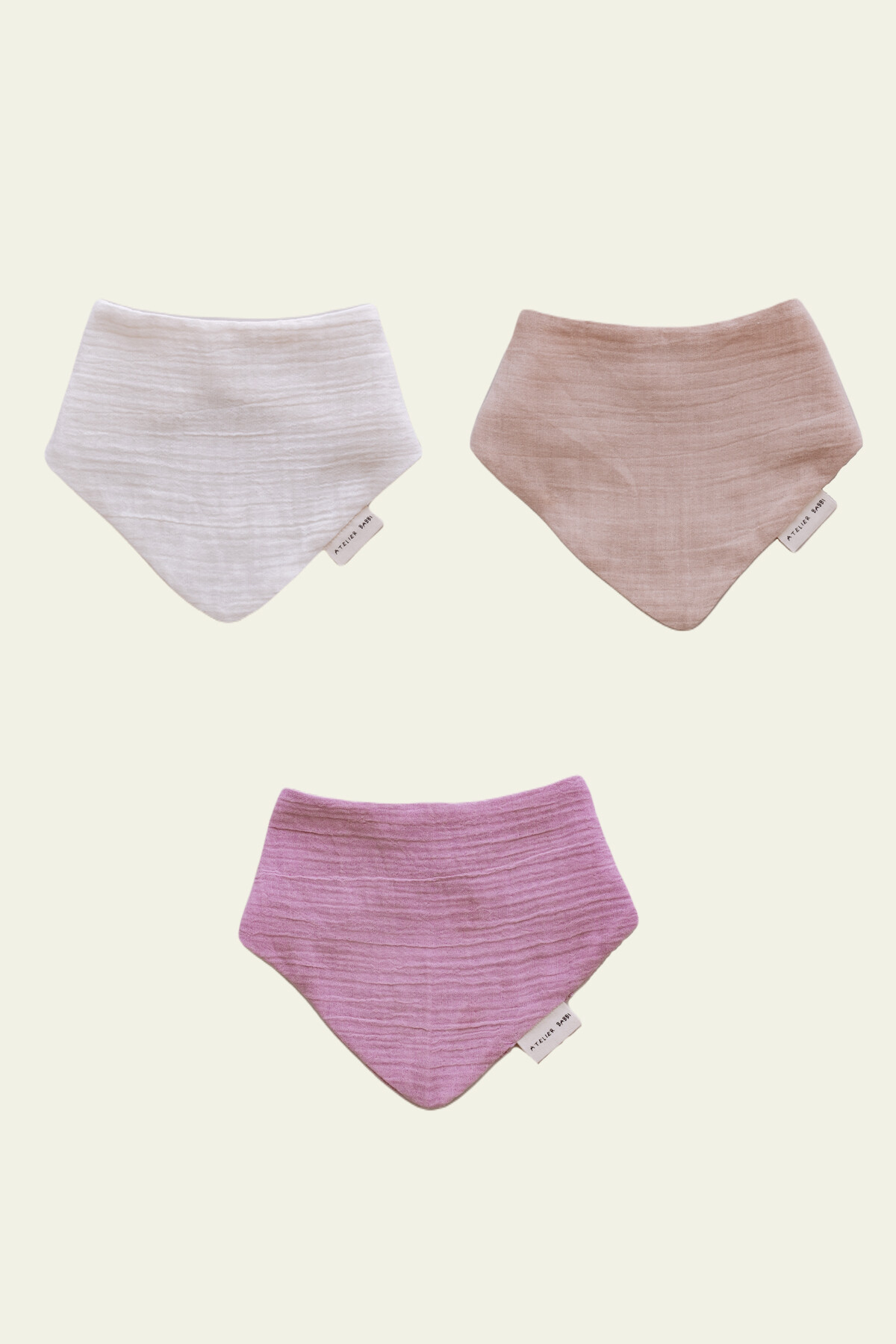 3-Piece Muslin Bib Set    