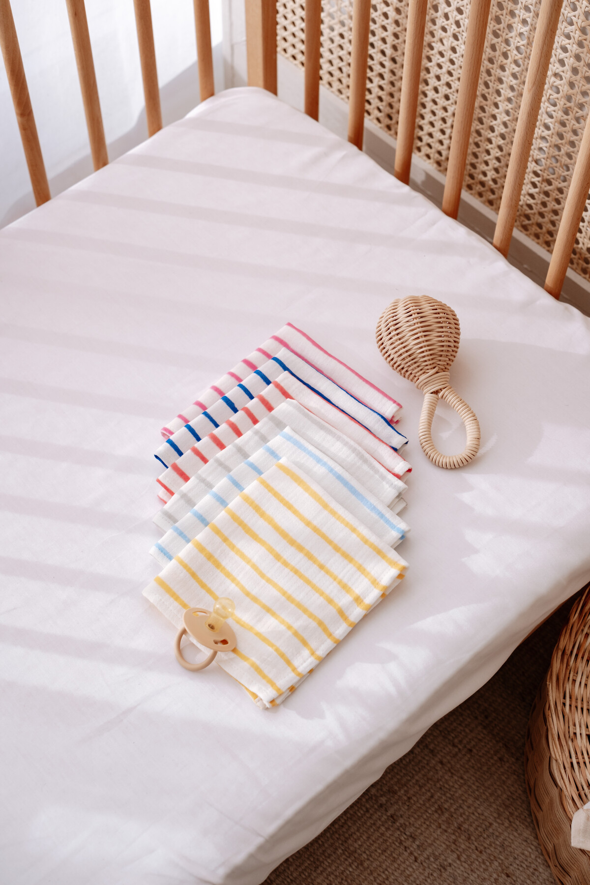 Müslin Bebek Ağız Bezi - Çizgili (Set)