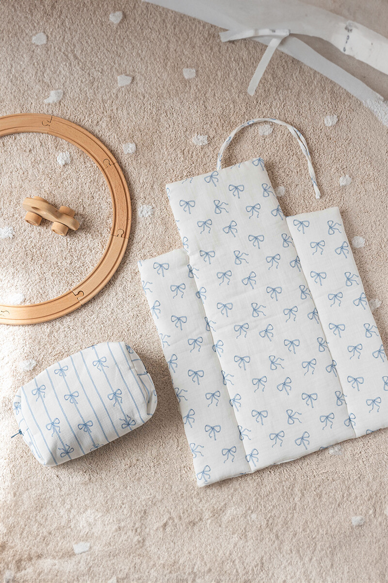 Diaper Changing Set - Ribbon / Blue