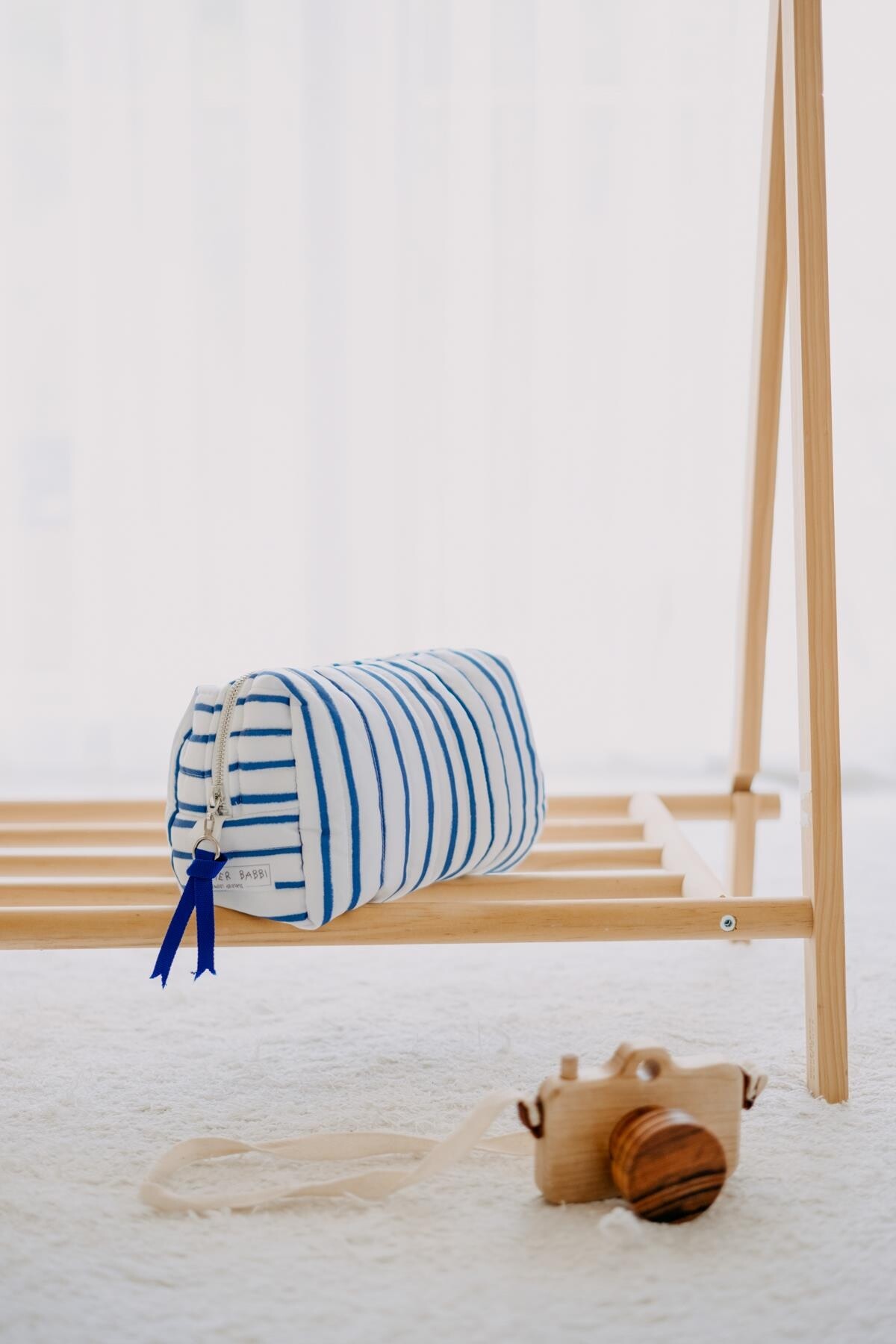 Bebek Bakım Çantası - Koyu Lacivert Çizgili