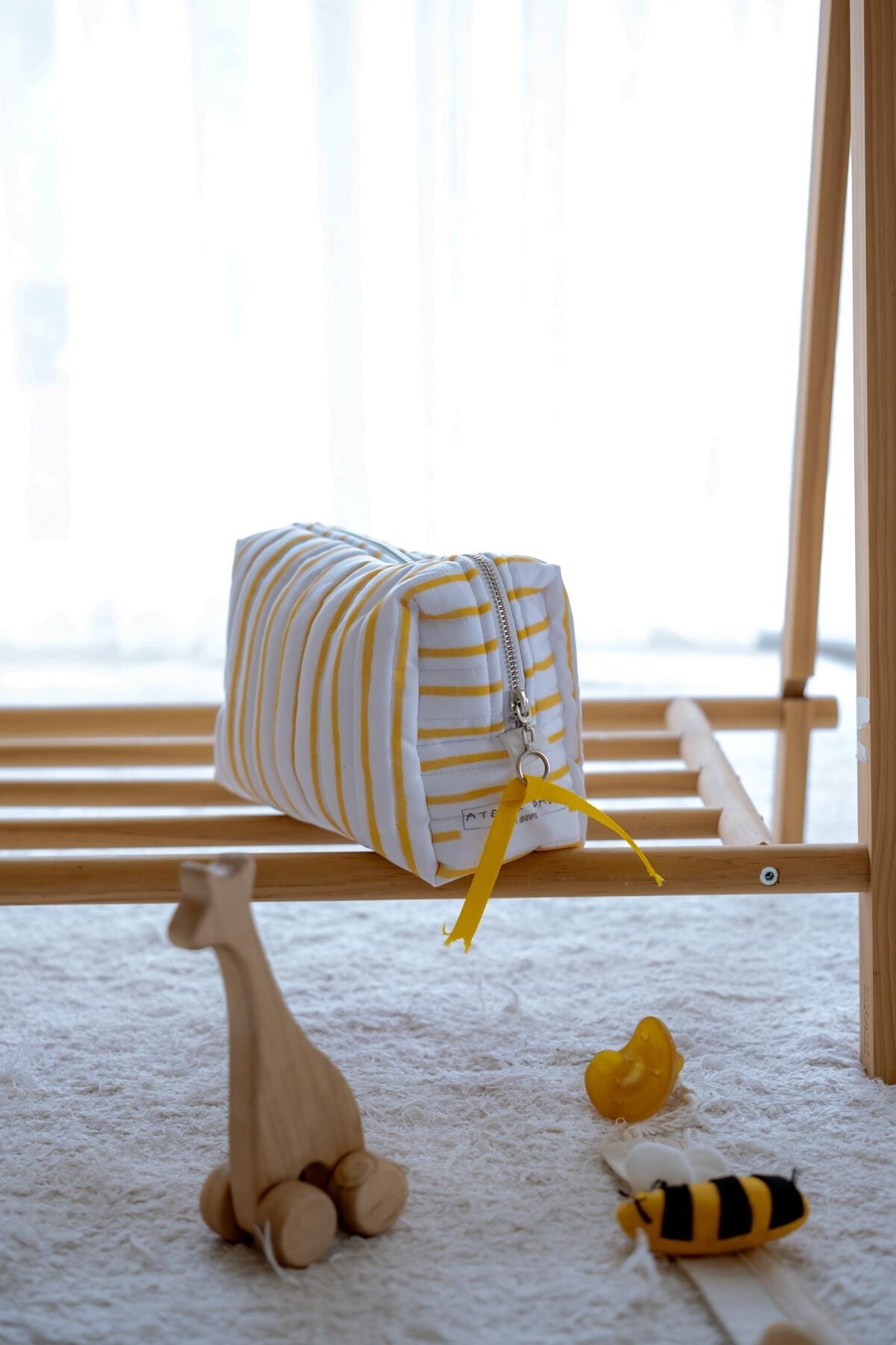 Bebek Bakım Çantası - Sarı Çizgili