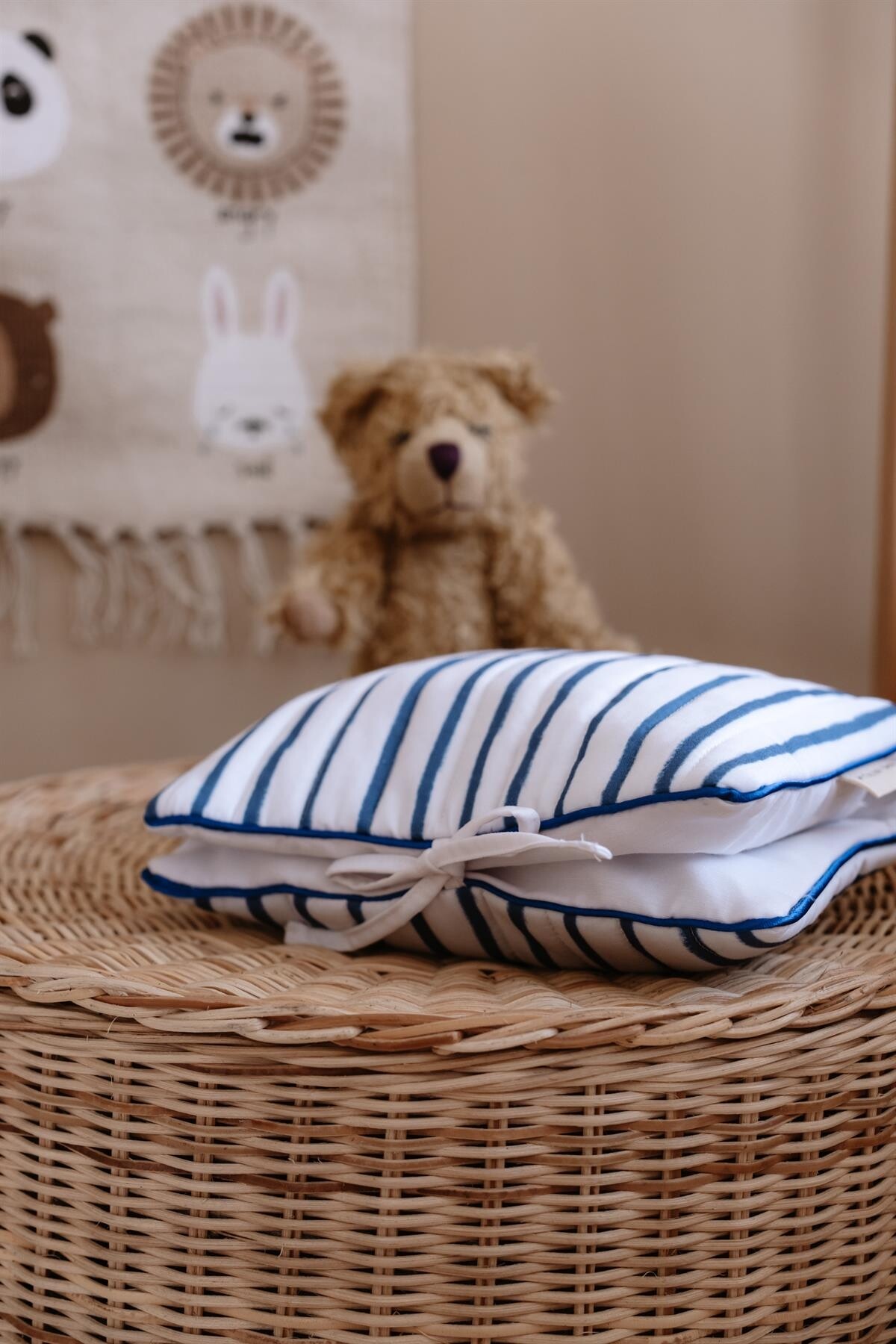 Islak Mendil & Bez Çantası - Lacivert Çizgili