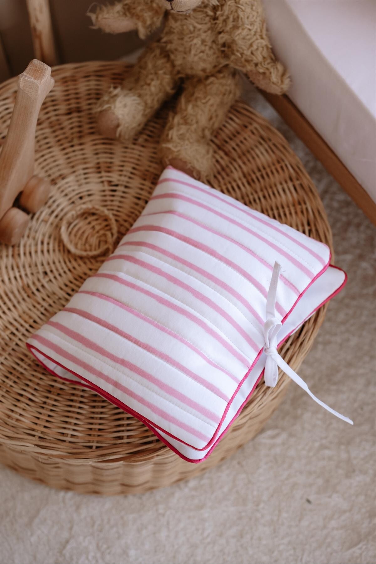 Wet Wipes and Diaper Bag - Pink Striped