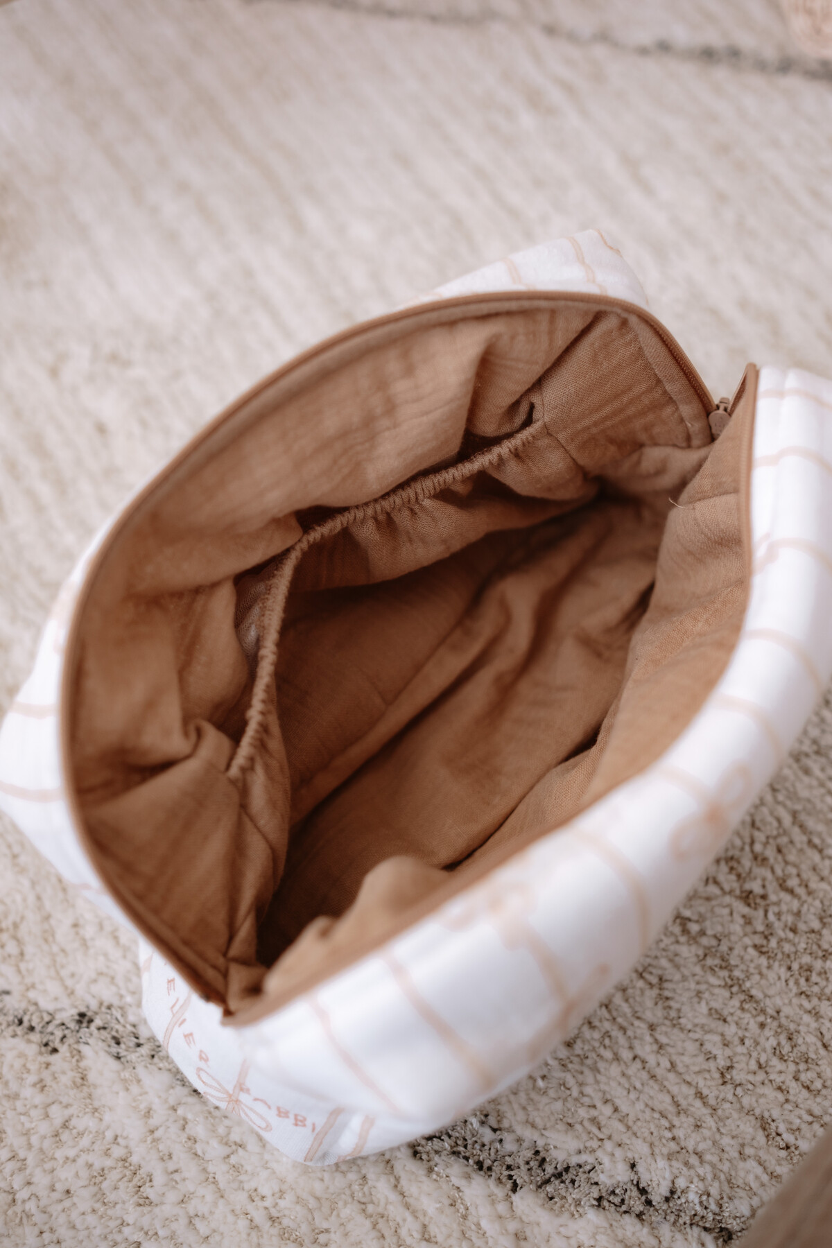 Müslin Bebek Bakım Çantası - Kurdele / Bej