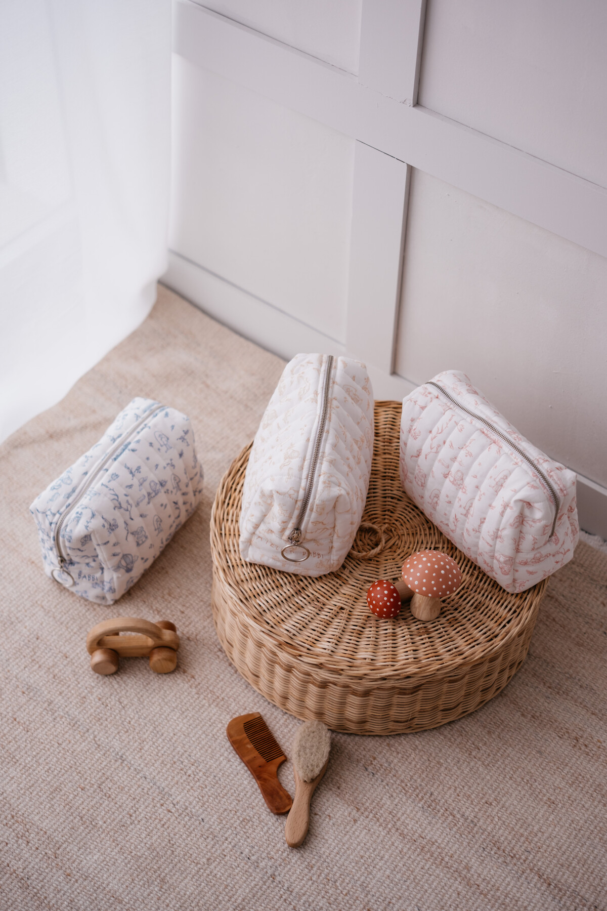 Care Bag - Toile De Jouy / Pink