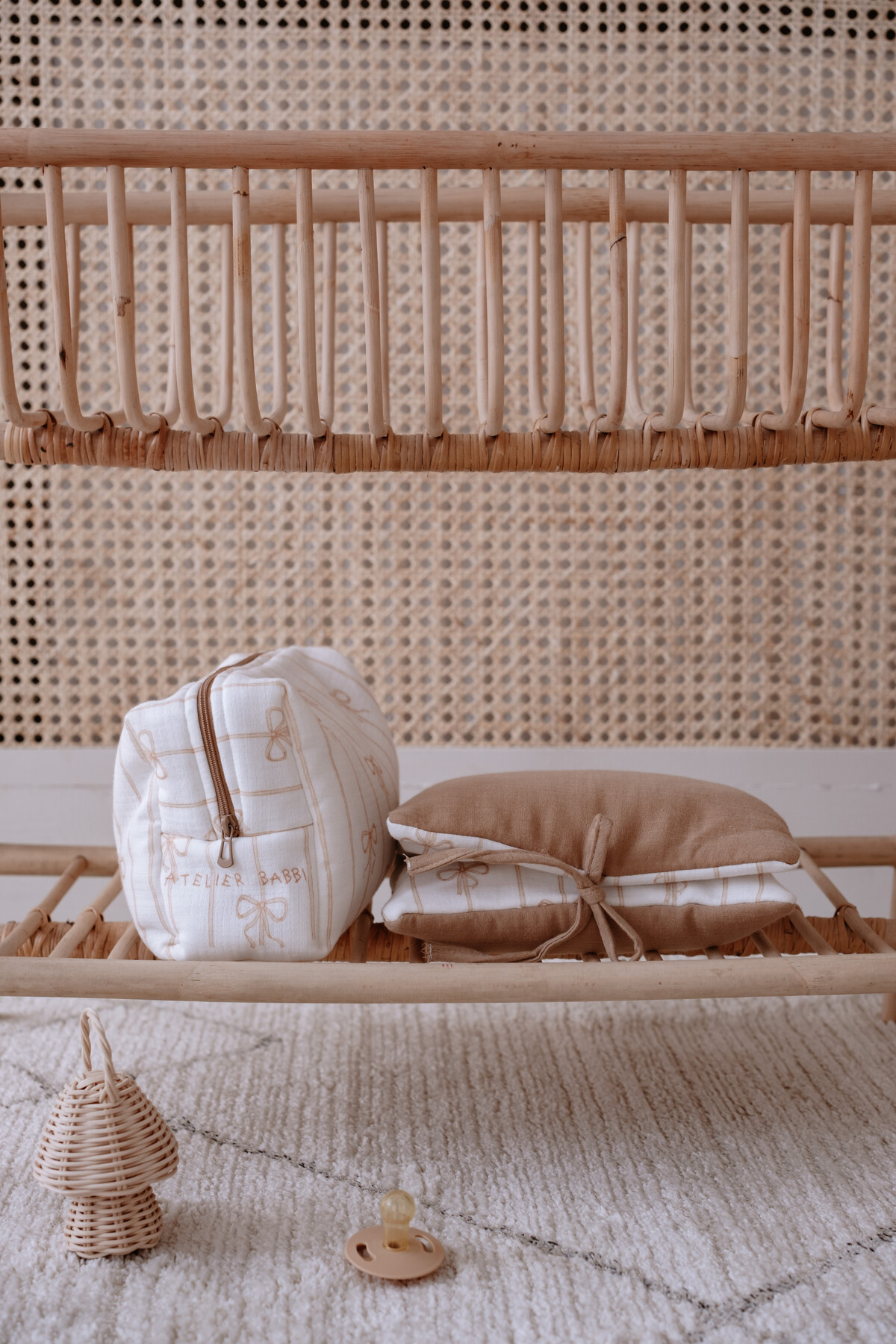 Bebek Bakım Hediye Seti - Kurdele / Bej