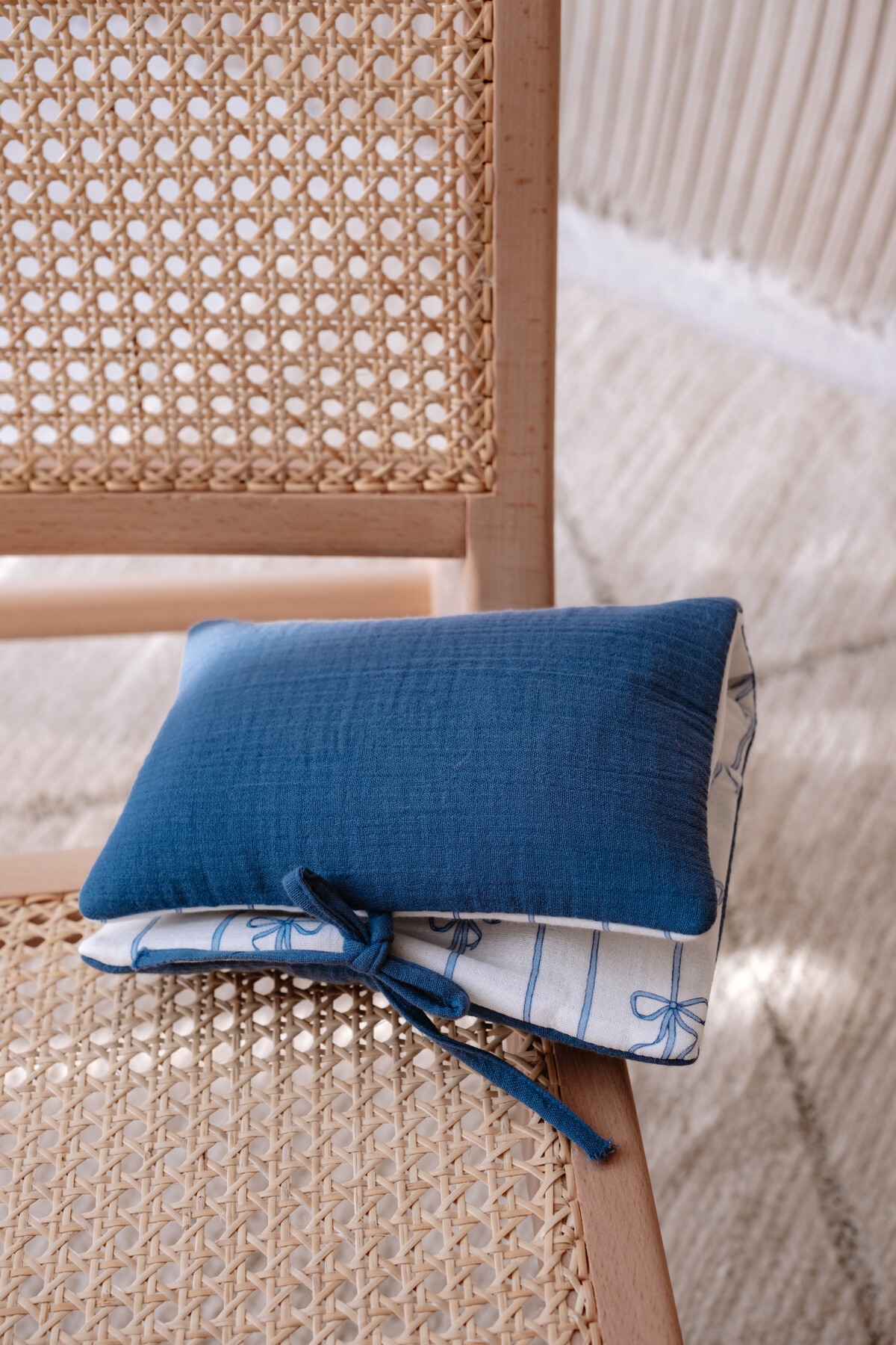 Bebek Bakım Hediye Seti - Kurdele / Mavi