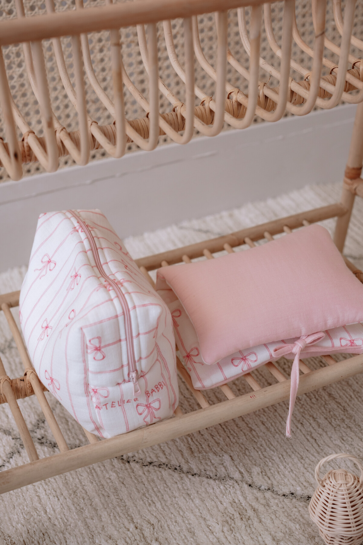 Bebek Bakım Hediye Seti - Kurdele / Pembe