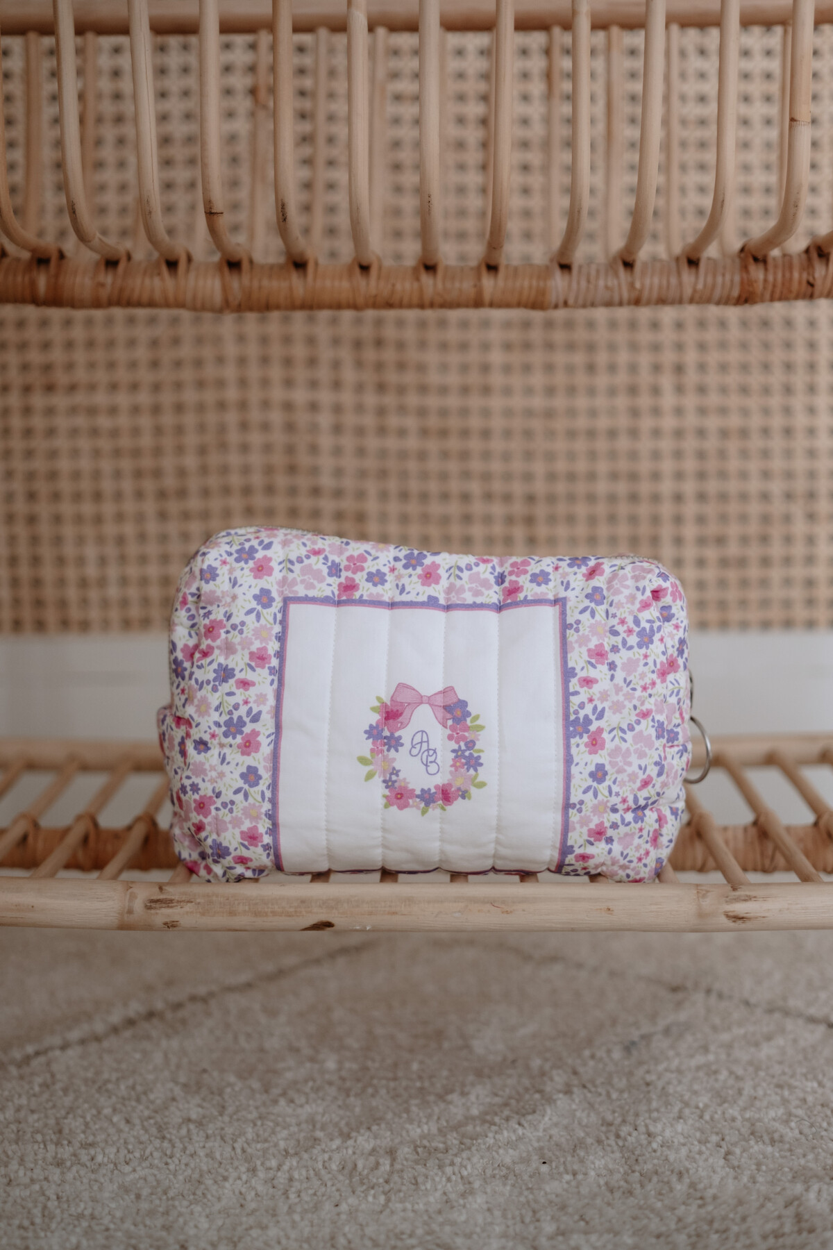 Bebek Bakım Çantası - Minik Çiçekler / Pembe