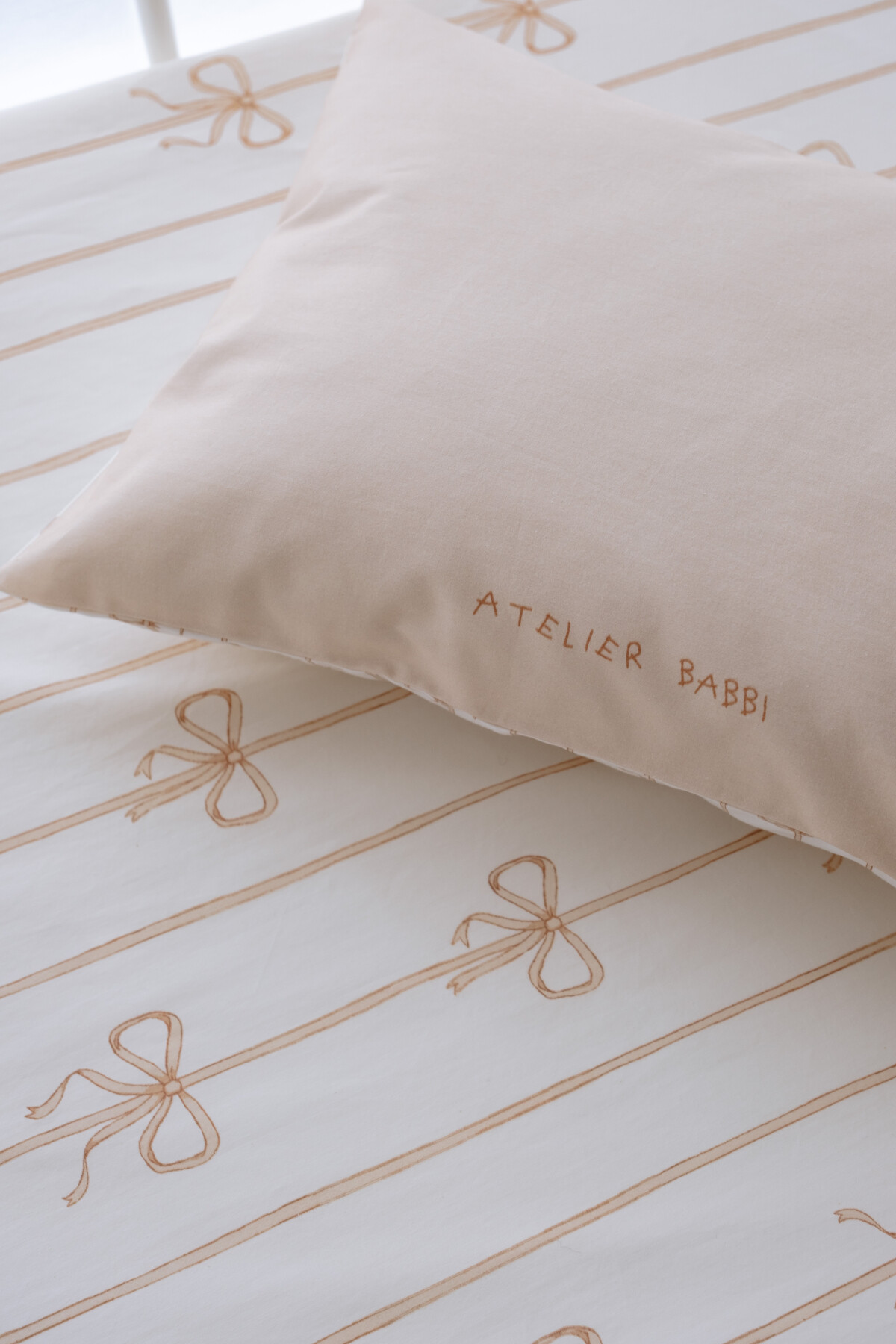 Bebek Çarşaf Takımı - Kurdele / Bej