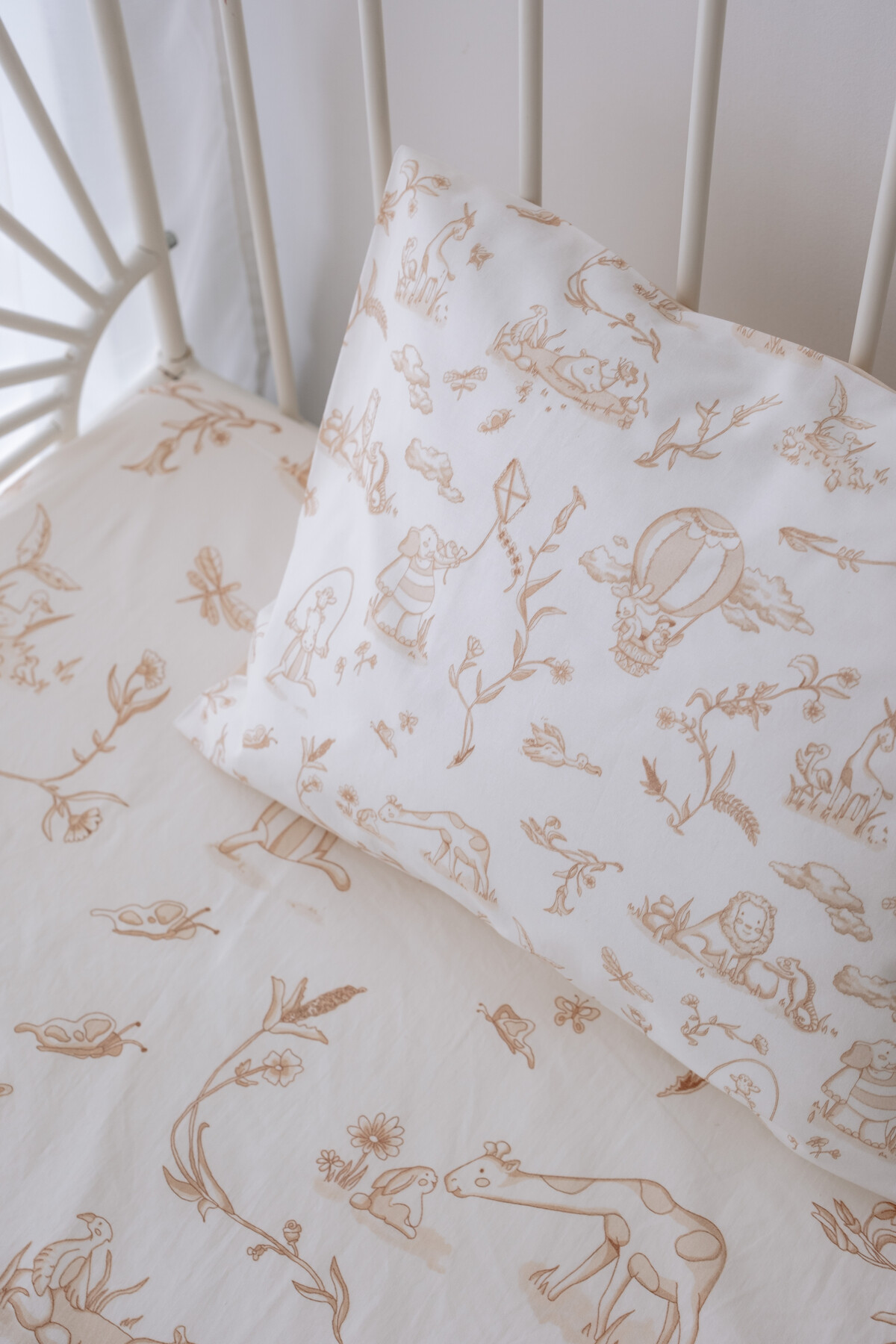 Bebek Çarşaf Takımı - Toile De Jouy / Bej