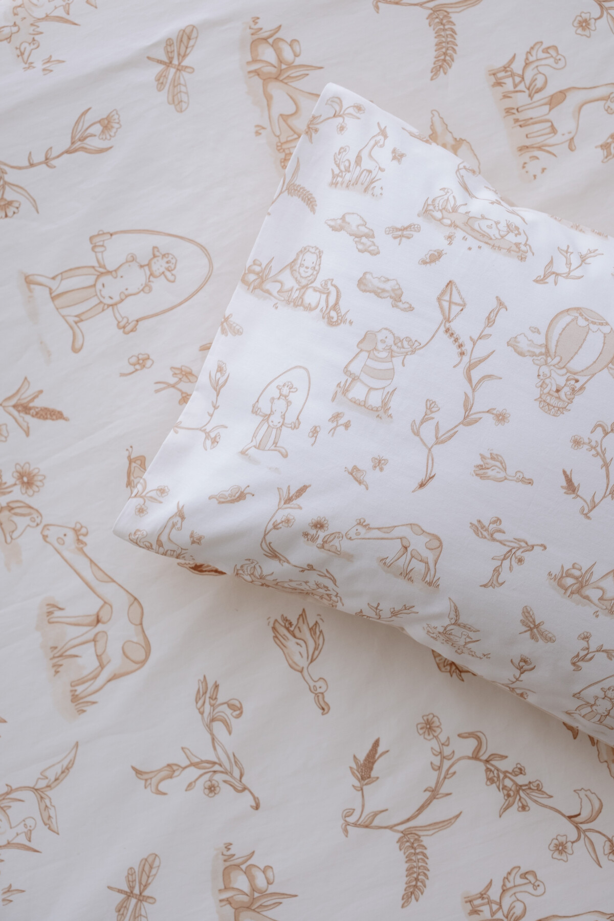 Bebek Çarşaf Takımı - Toile De Jouy / Bej