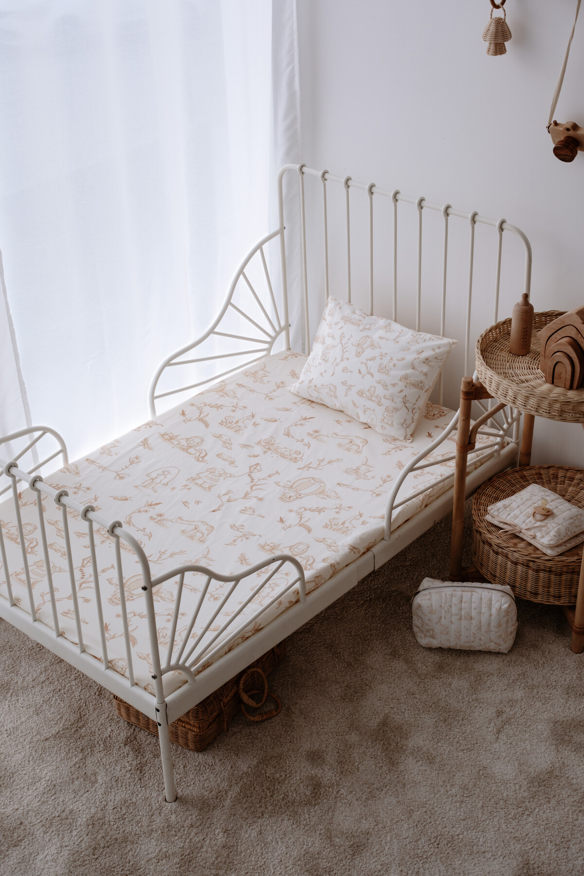 Bebek Çarşaf Takımı - Toile De Jouy / Bej