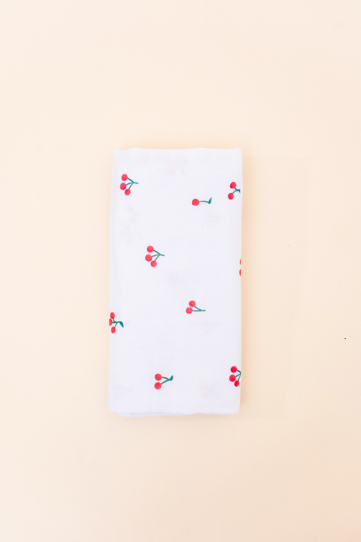 Çift Katlı Müslin Bebek Örtüsü - Kiraz