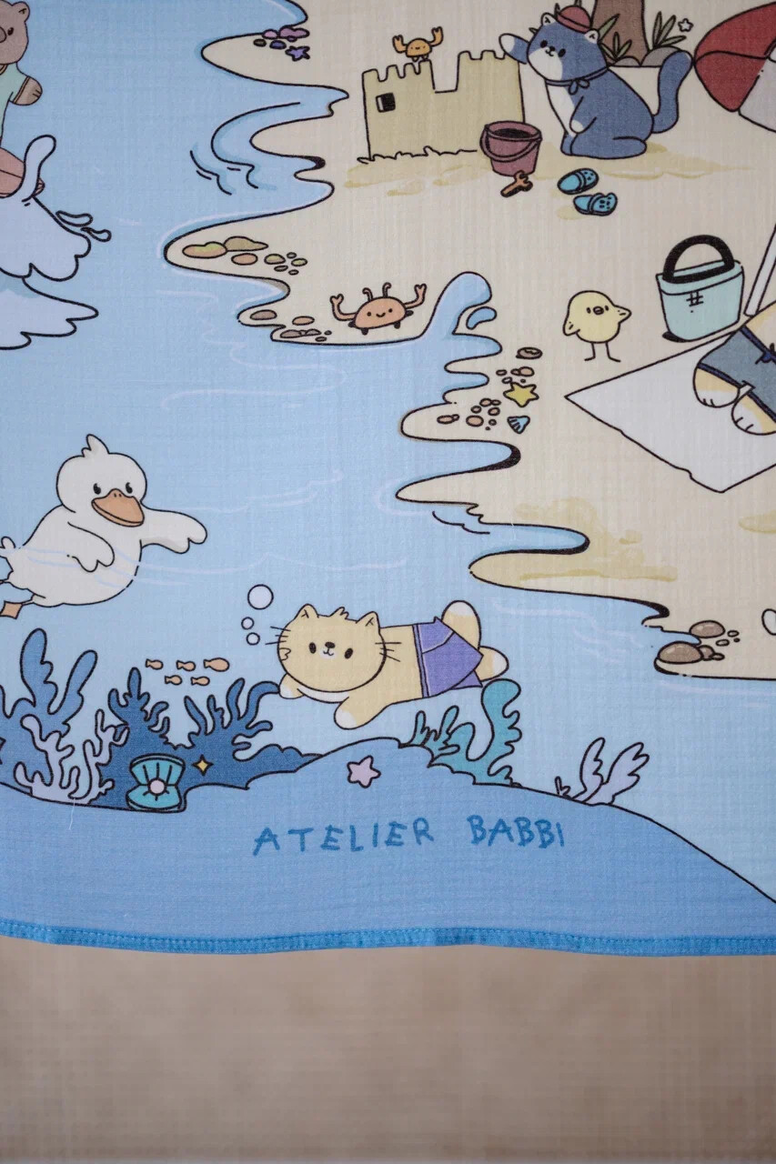 Muslin Swaddle - Beach / Boy
