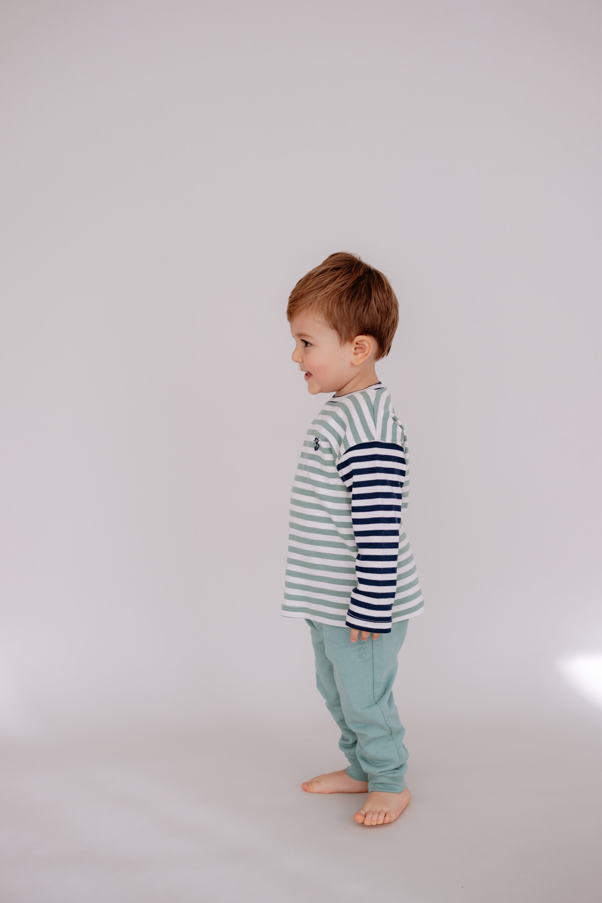 Striped Long Sleeve T-shirt - Green