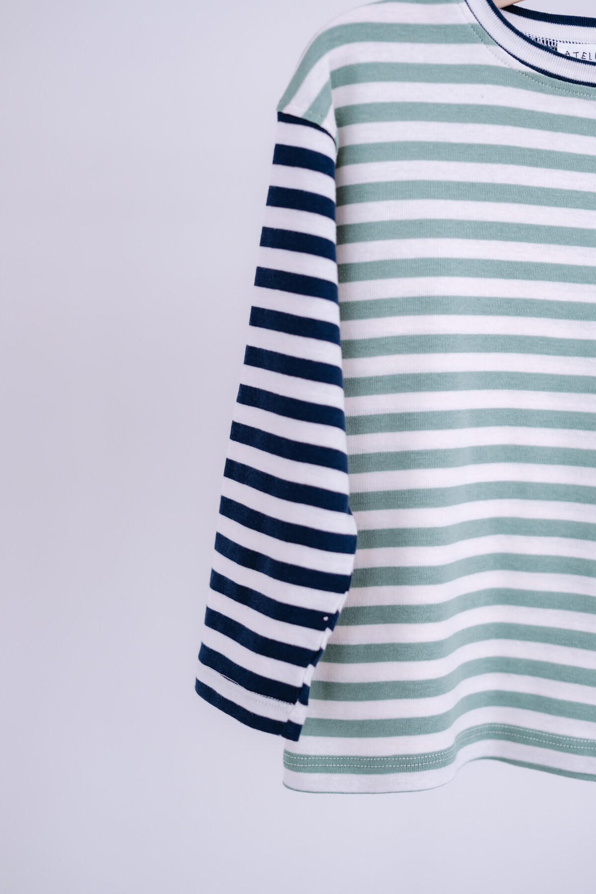 Striped Long Sleeve T-shirt - Green