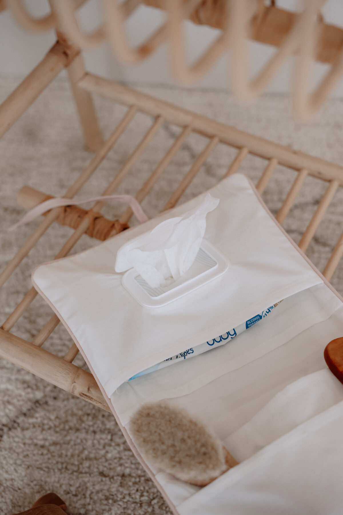 WET WIPES & DIAPER BAG - CHECKERED