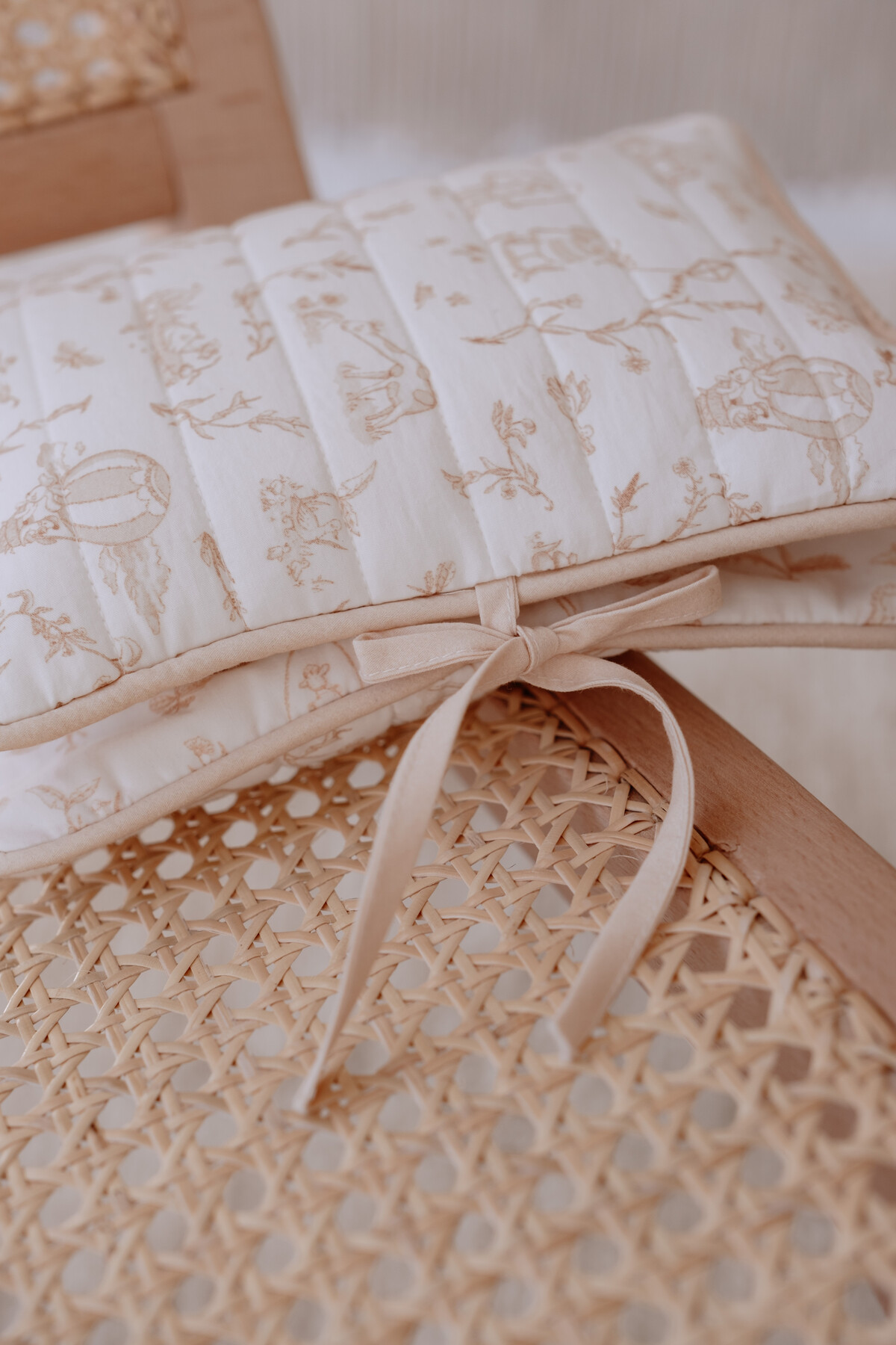 Wet Wipes & Diaper Bag  - Toile De Jouy / Beige