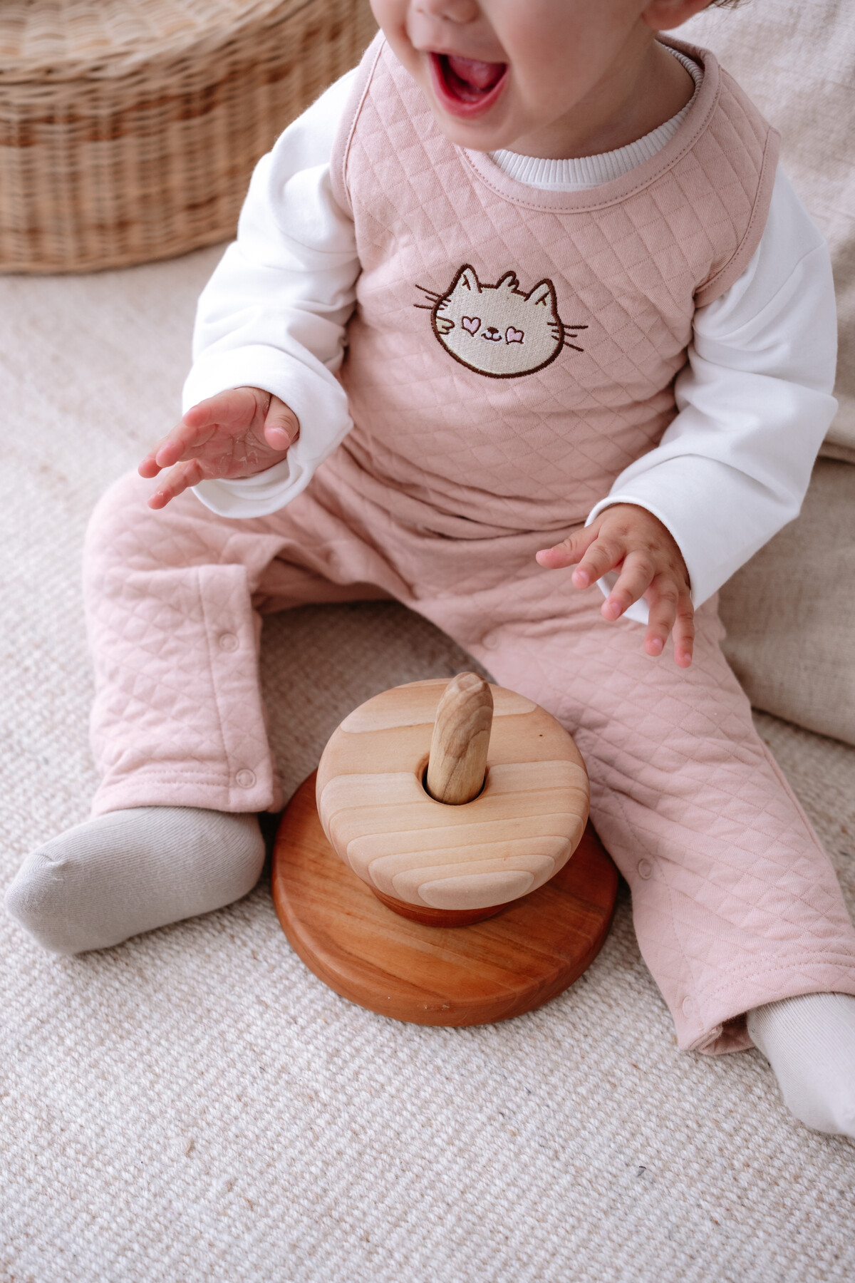 Quilted Jumpsuit - Powder Pink