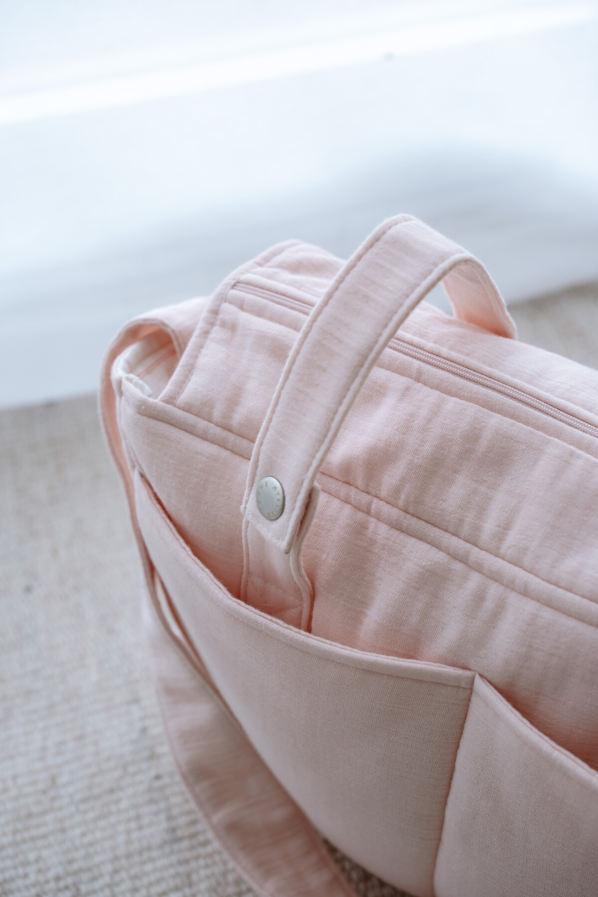 Müslin Anne Çantası - Kurdele / Pembe