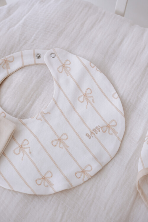 Bib - Ribbon / Beige