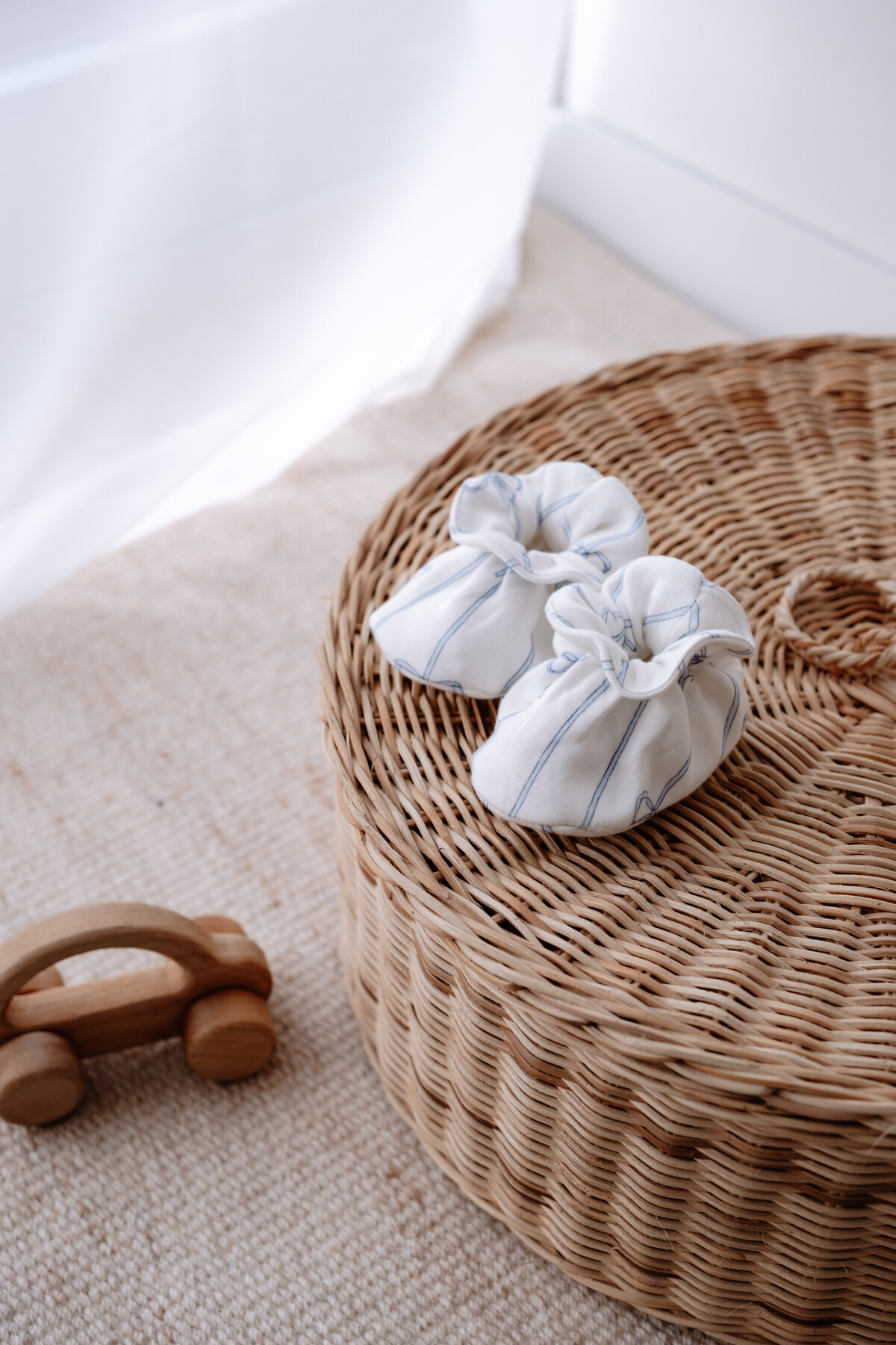 Bebek Patiği - Kurdele / Mavi