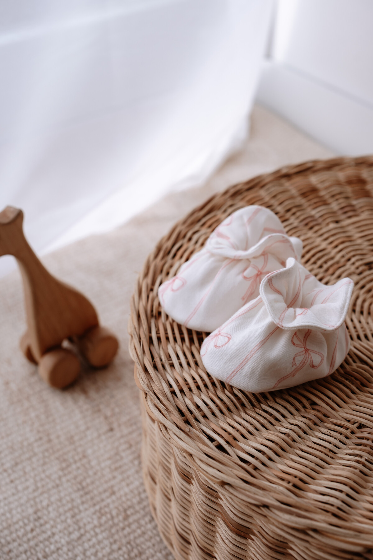 Booties - Ribbon / Pink