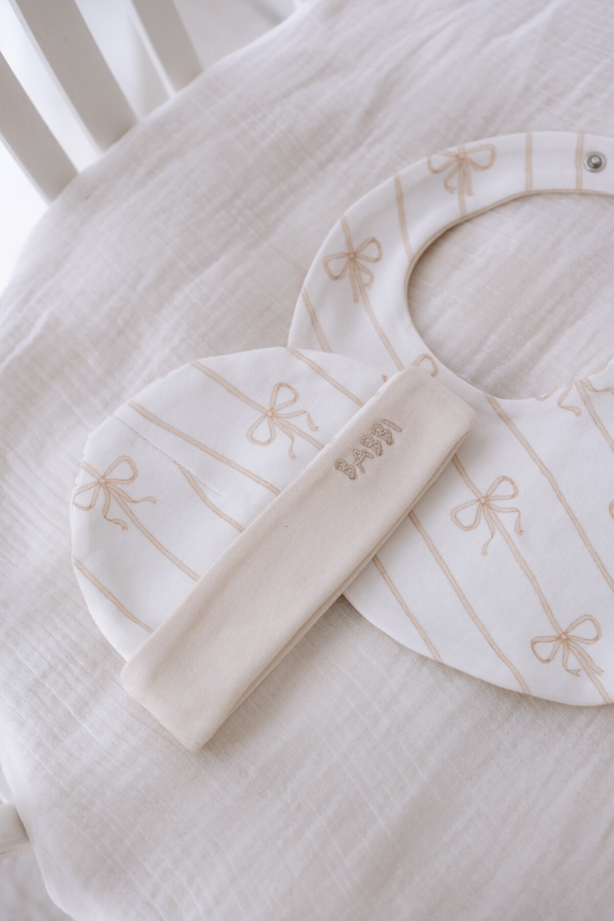 Yenidoğan Şapka - Kurdele / Bej