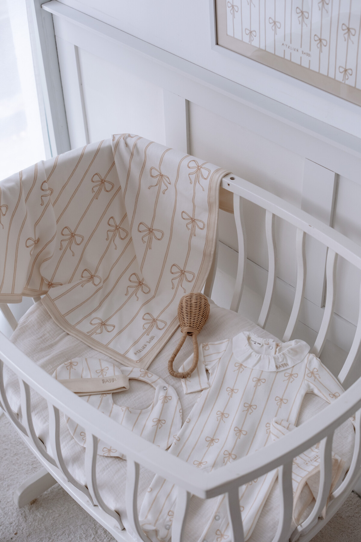 Newborn Set (5 Piece) - Ribbon/Beige