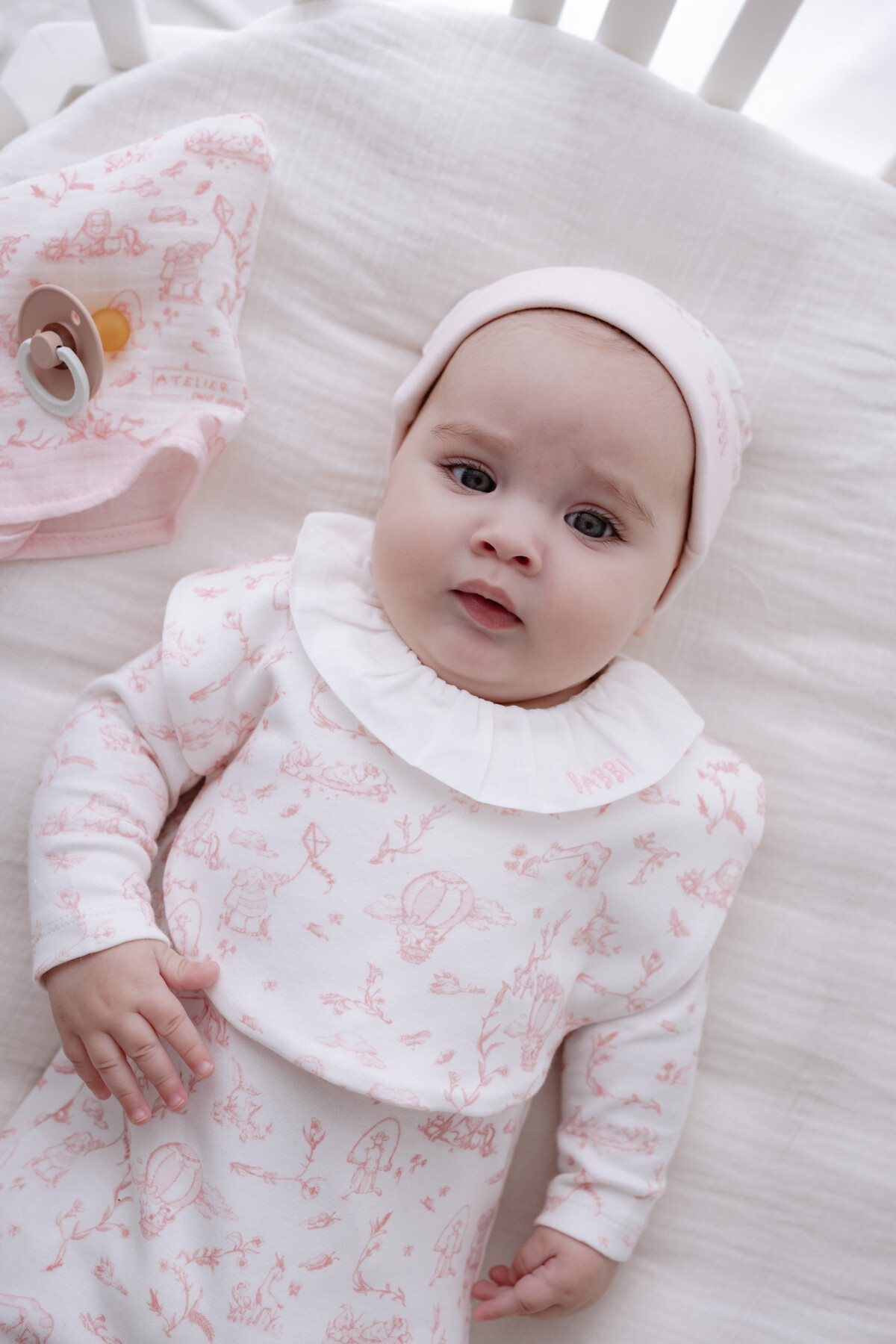 5Li Yenidoğan Seti - Toile De Jouy / Pembe