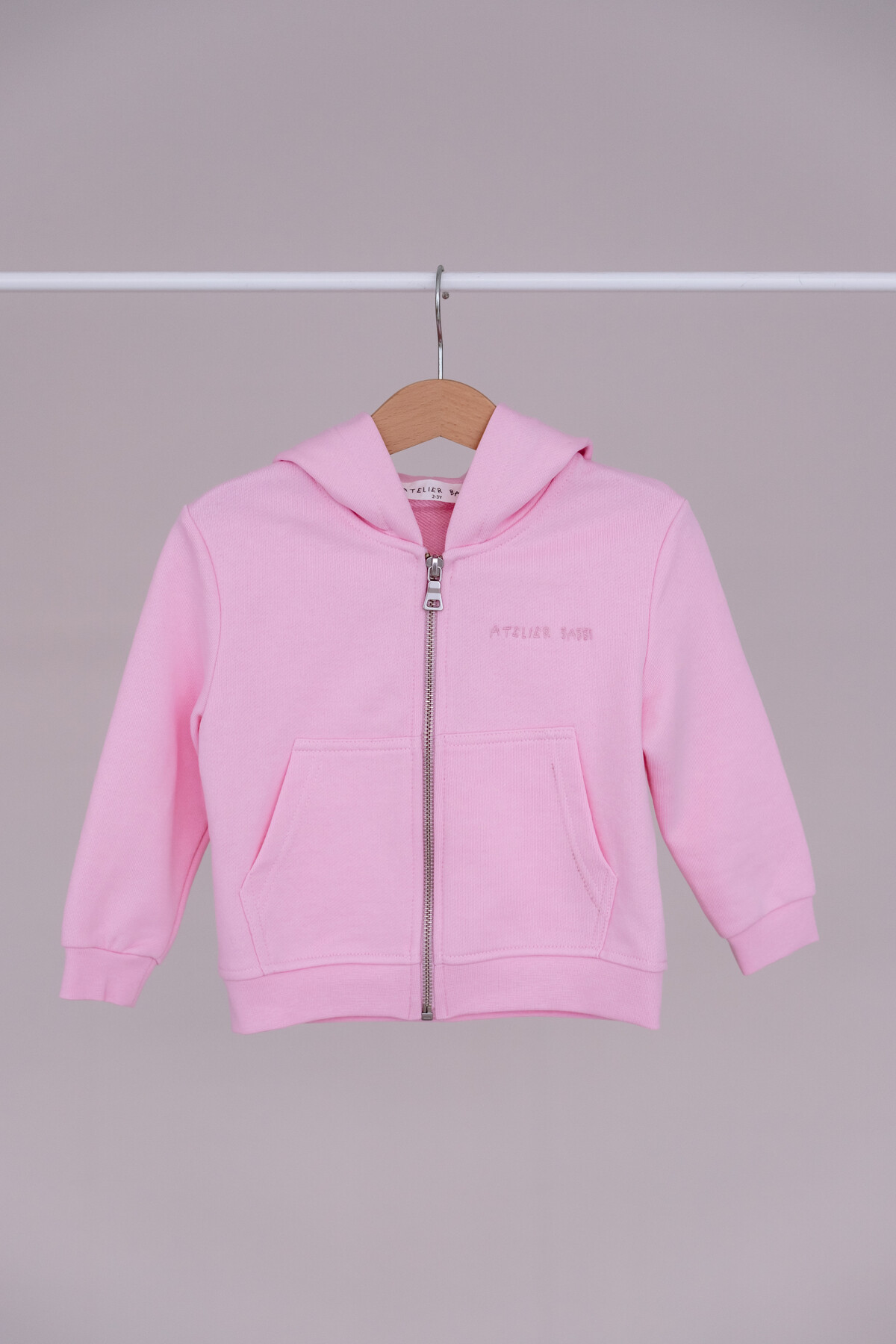 Zip Hoodie - Pembe