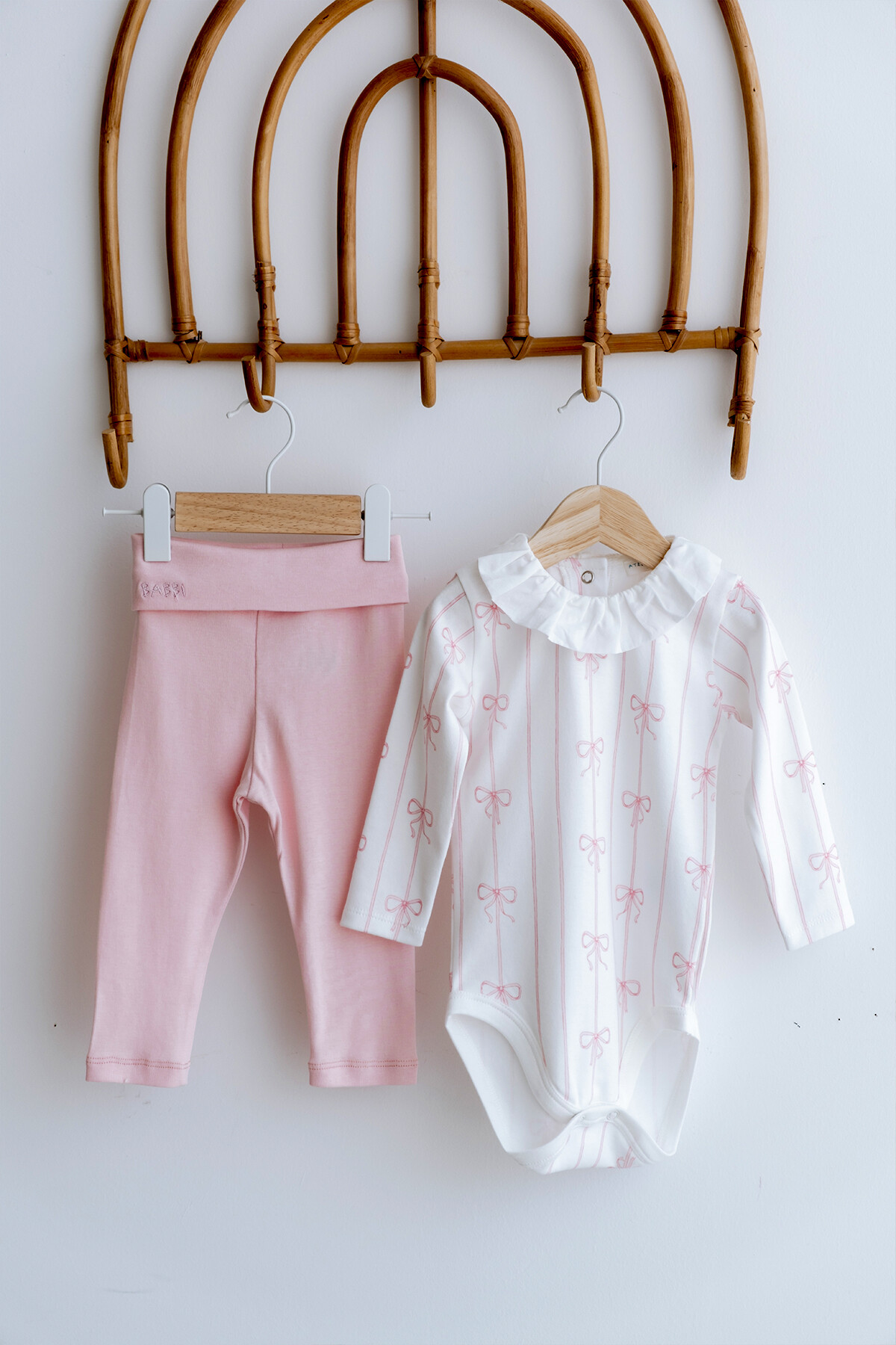 Body & Pantolon Seti - Kurdele / Pembe