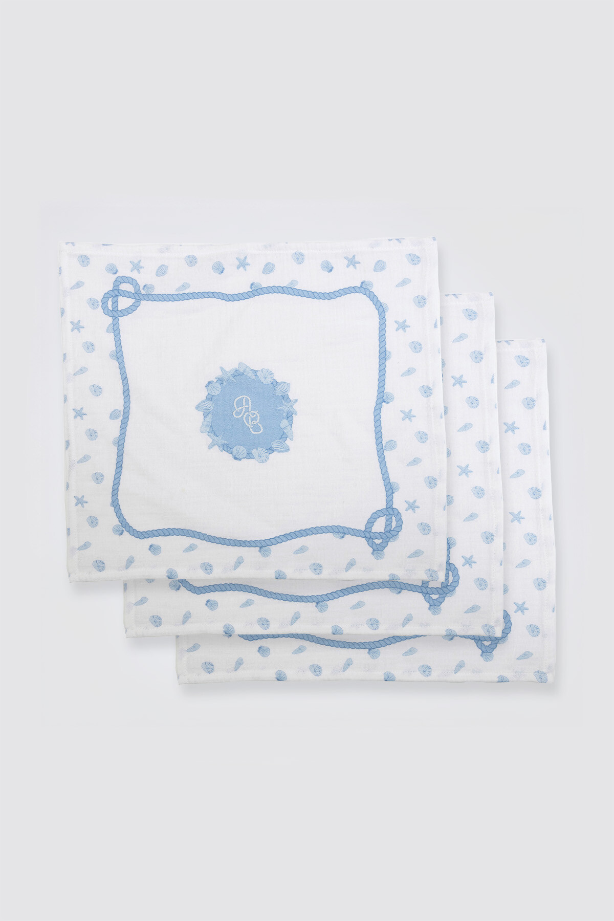 Mouth Cloth Set - 3 Piece / Sea Shells
