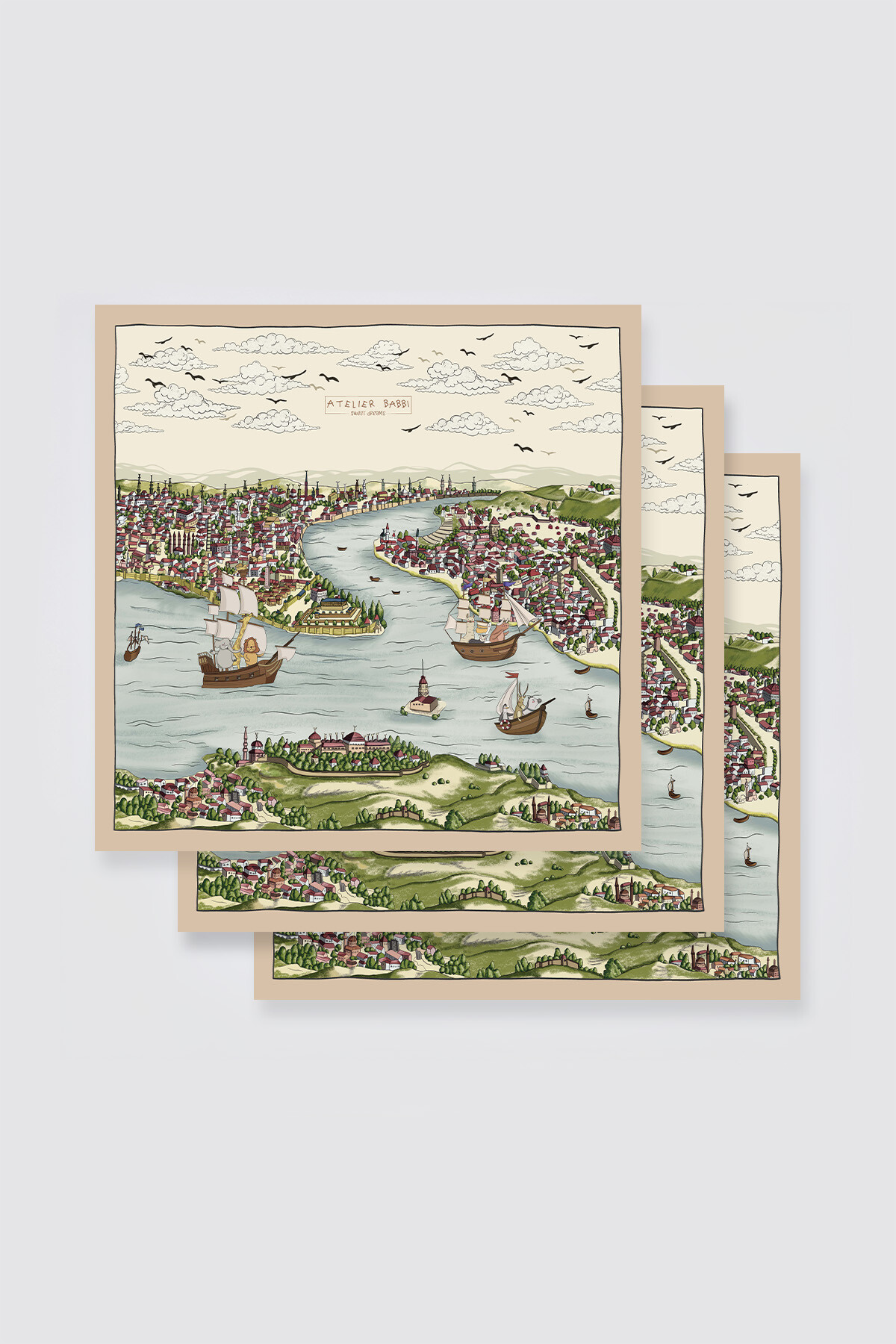 Mouth Cloth Set - 3 Piece / Istanbul