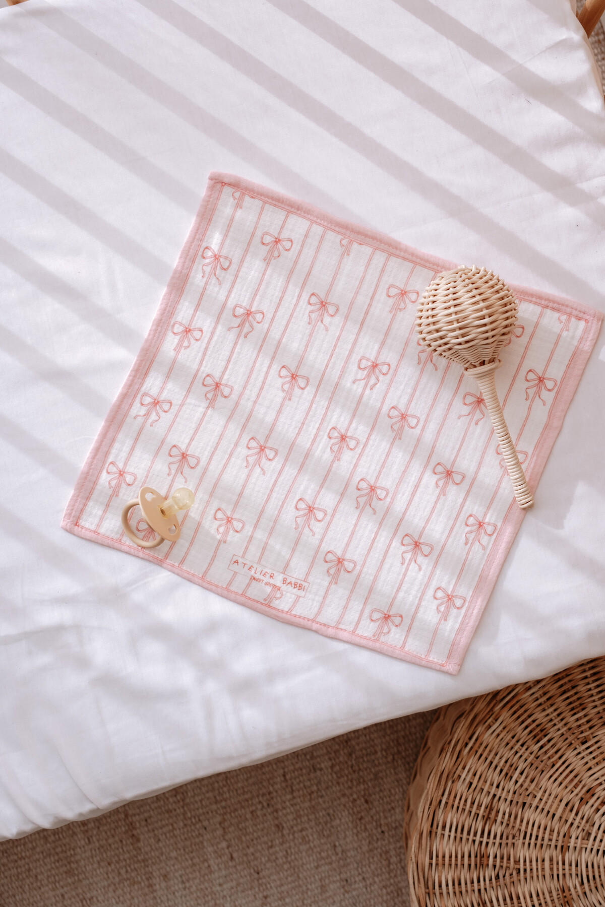 3Lü Ağız Bezi Seti - Kurdele / Pembe