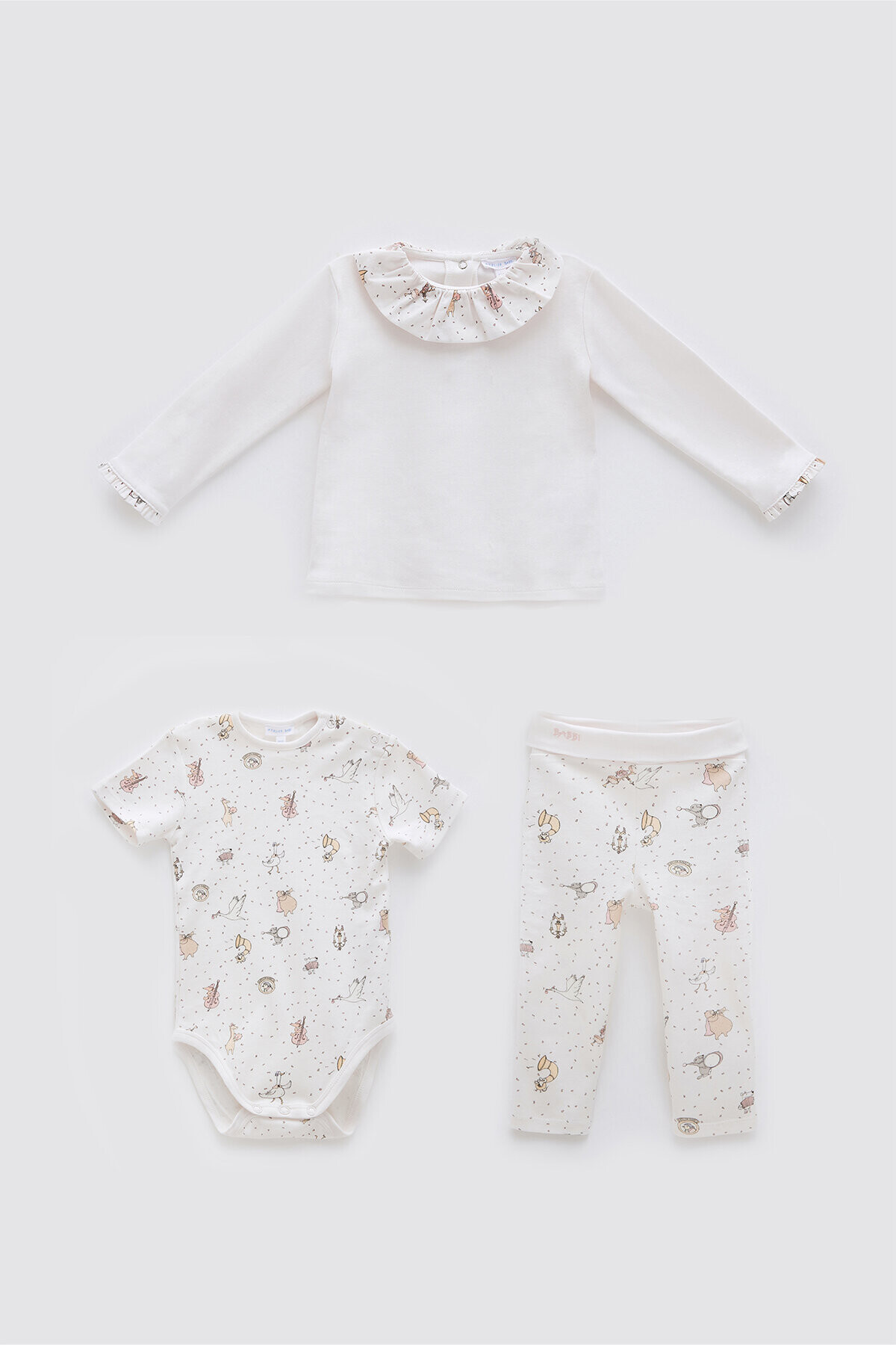 Body & Pants & T-Shirt Set (3-Piece) - Theatre / Pink