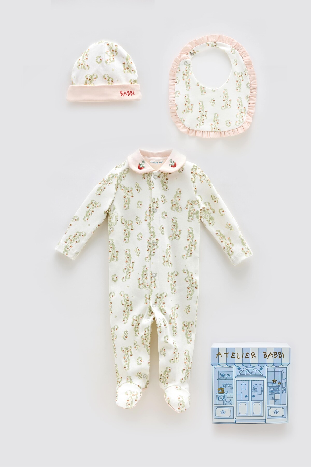 Newborn Set ( 3-Piece) - Strawberry