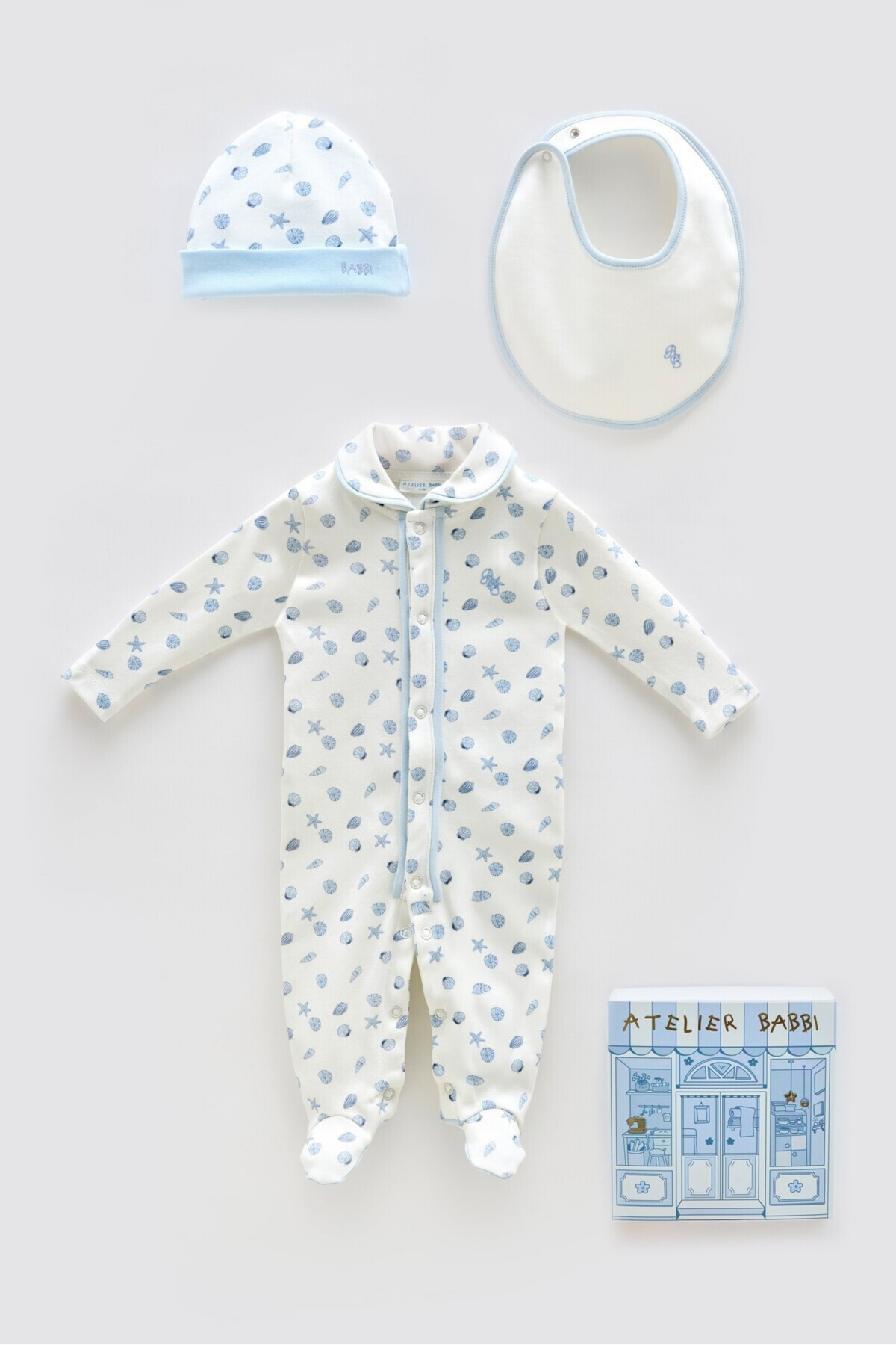 Newborn Set ( 3-Piece) - Sea Shells