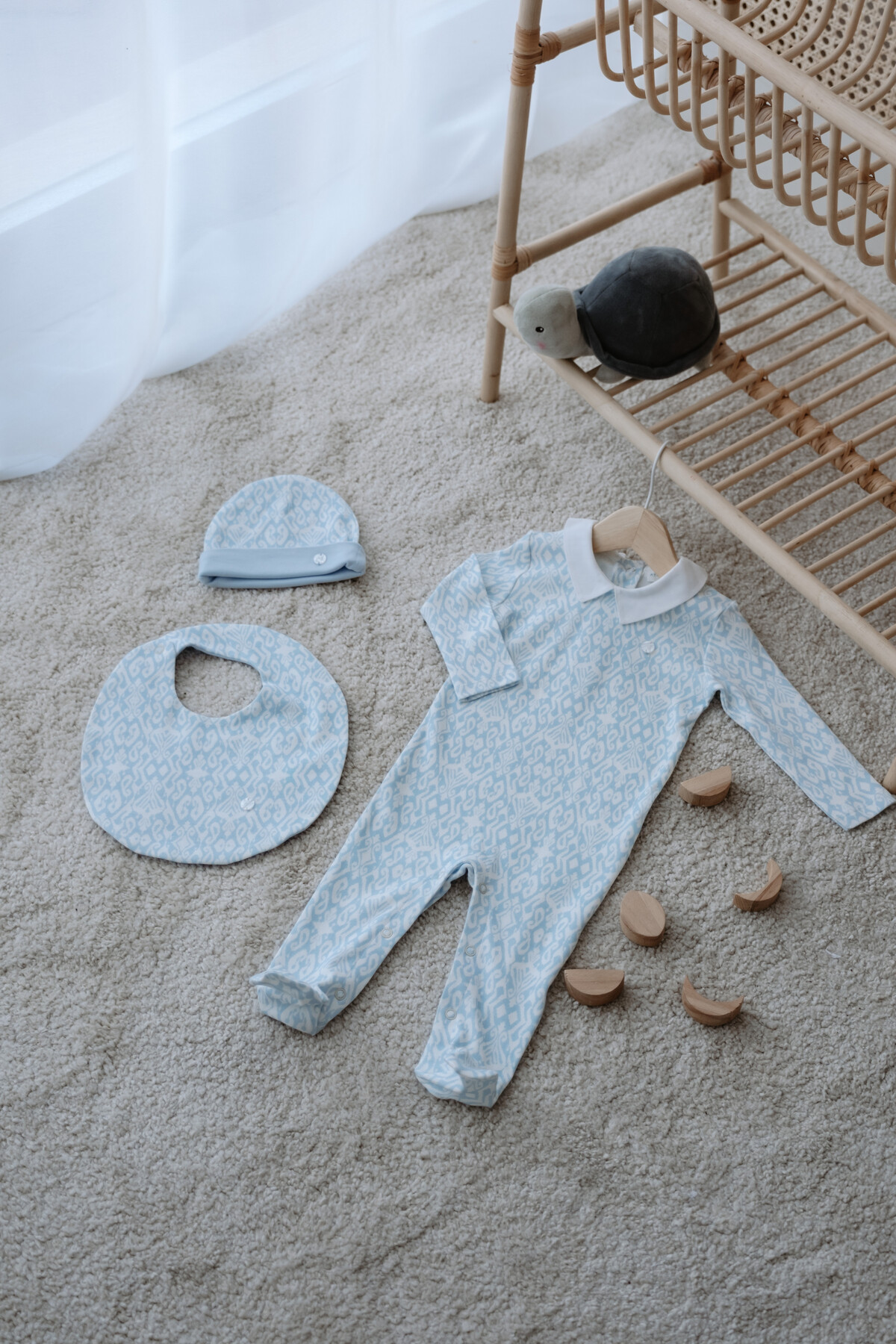 3Lü Yenidoğan Seti - İkat / Mavi