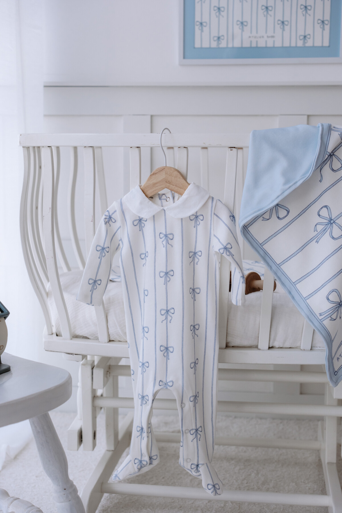 NEWBORN SET (3-PIECE) - RIBBON/BLUE