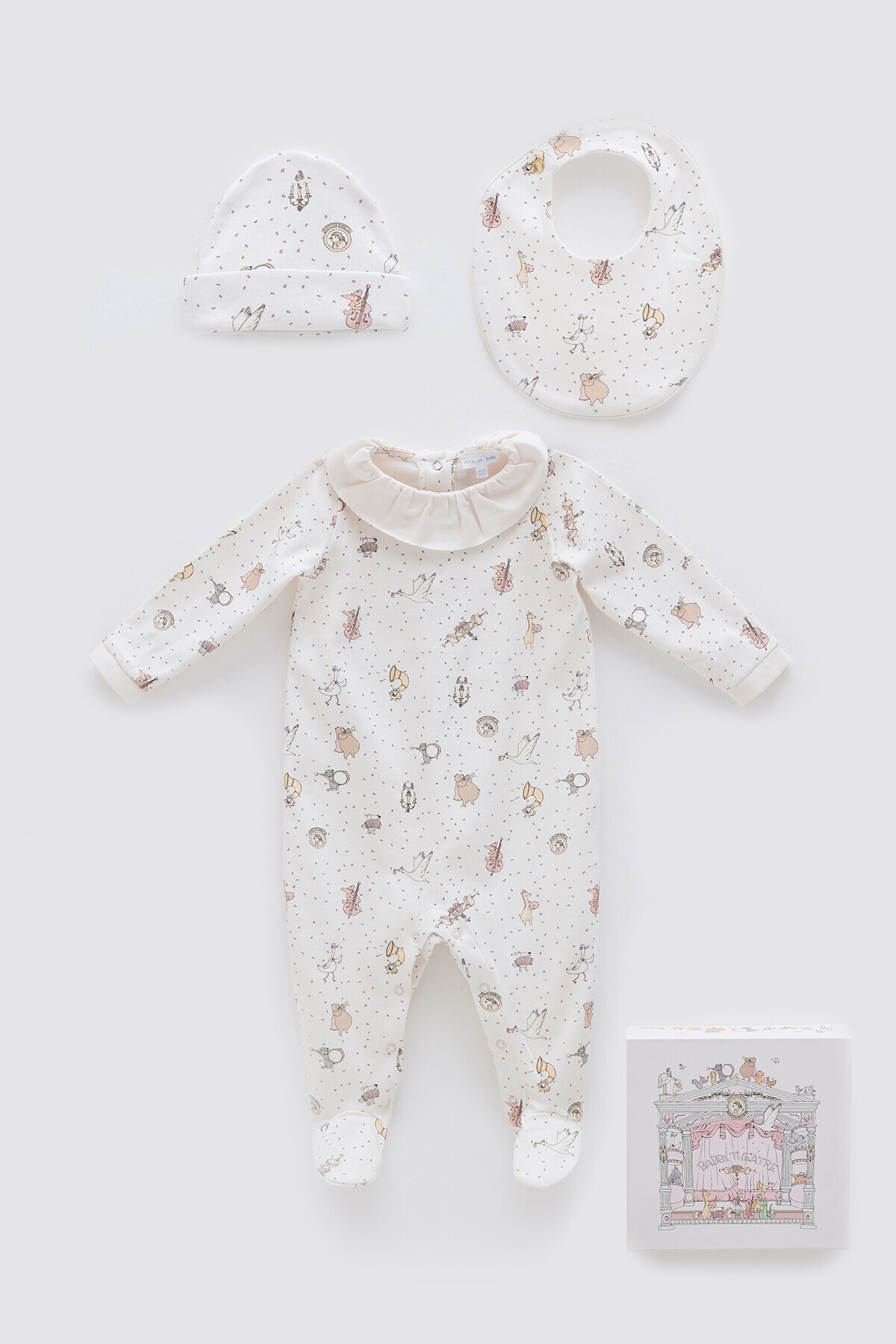 NEWBORN SET (3-PIECE) - THEATRE / PINK