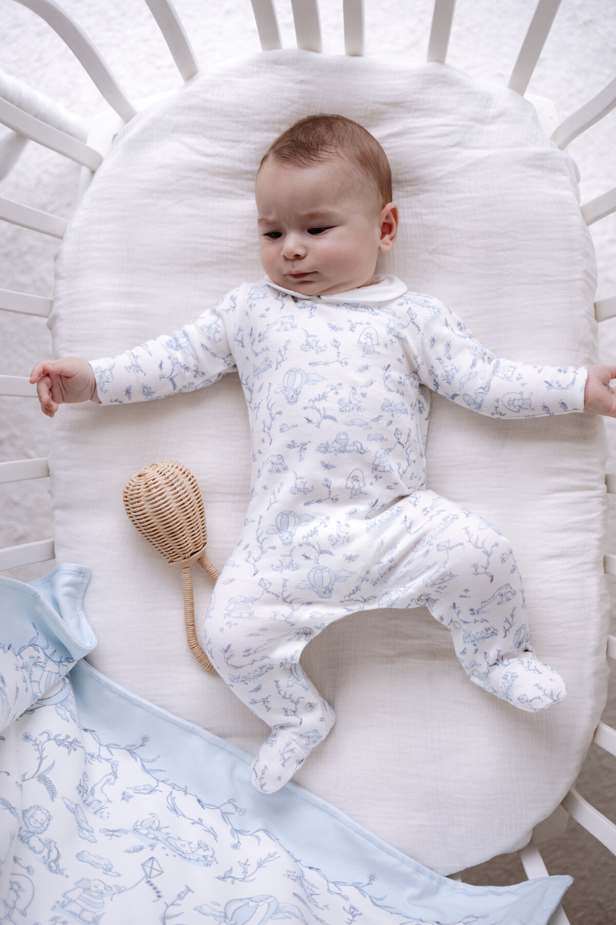 NEWBORN SET (4-PIECE) - TOILE DE JOUY / BLUE