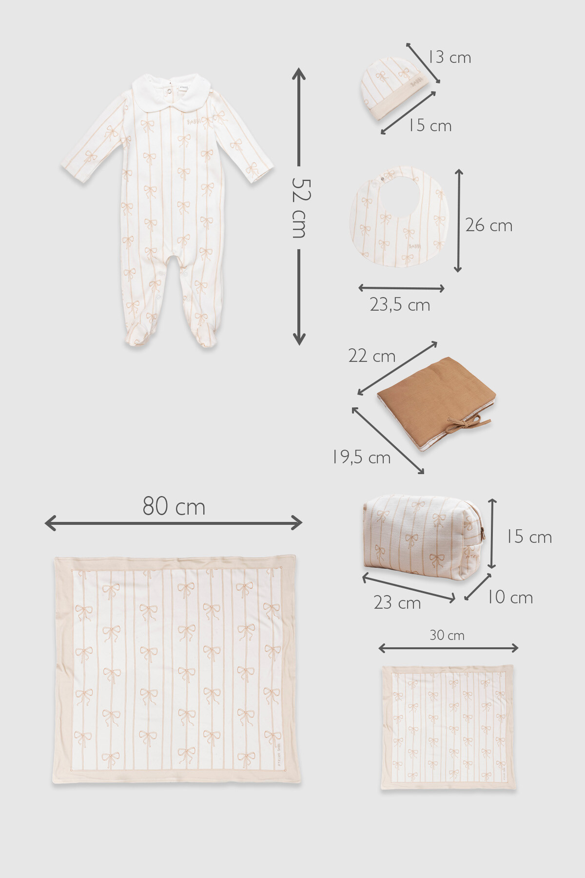 7Li Yenidoğan Seti - Kurdele / Bej