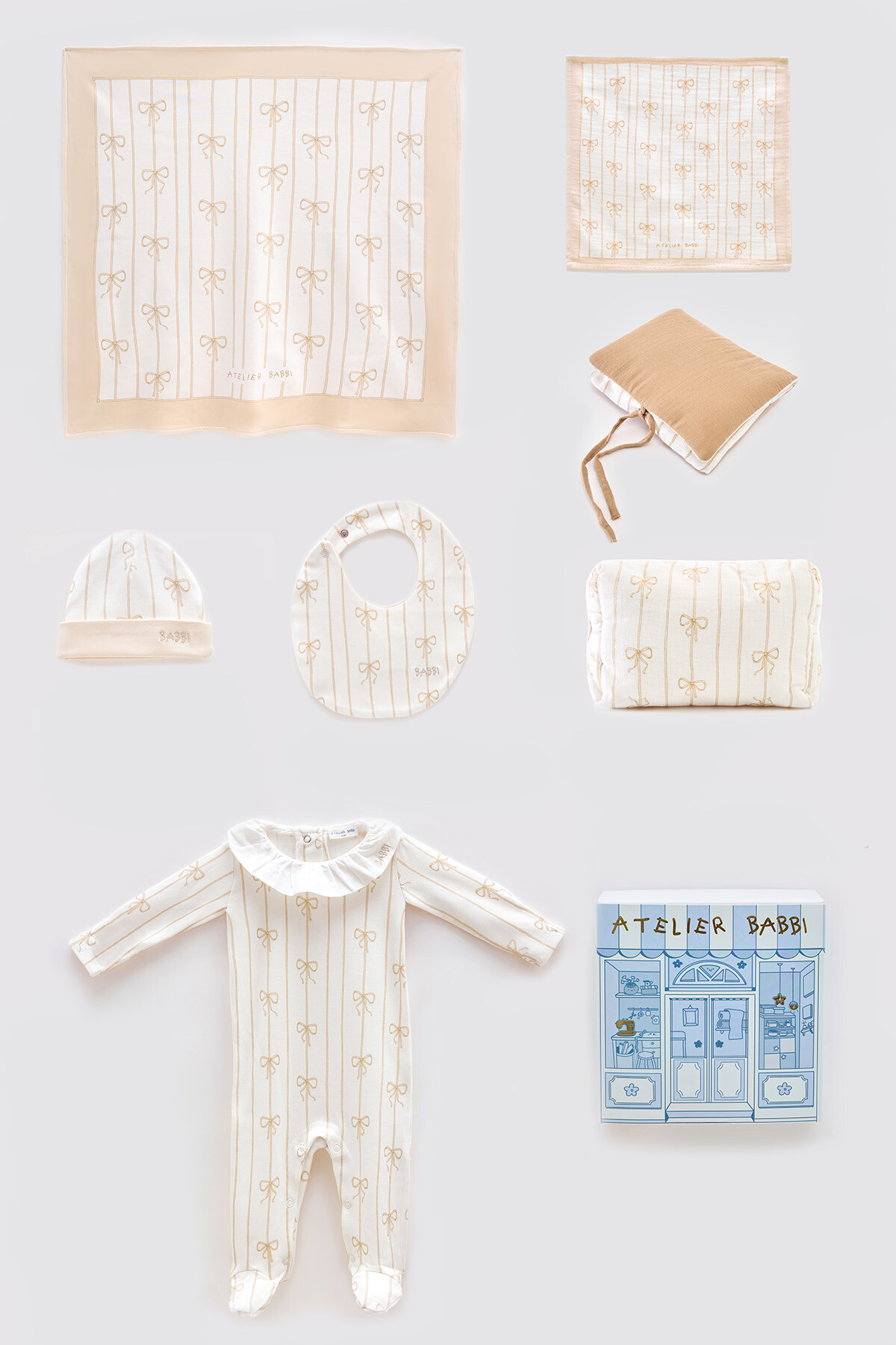 7Li Yenidoğan Seti - Kurdele / Bej