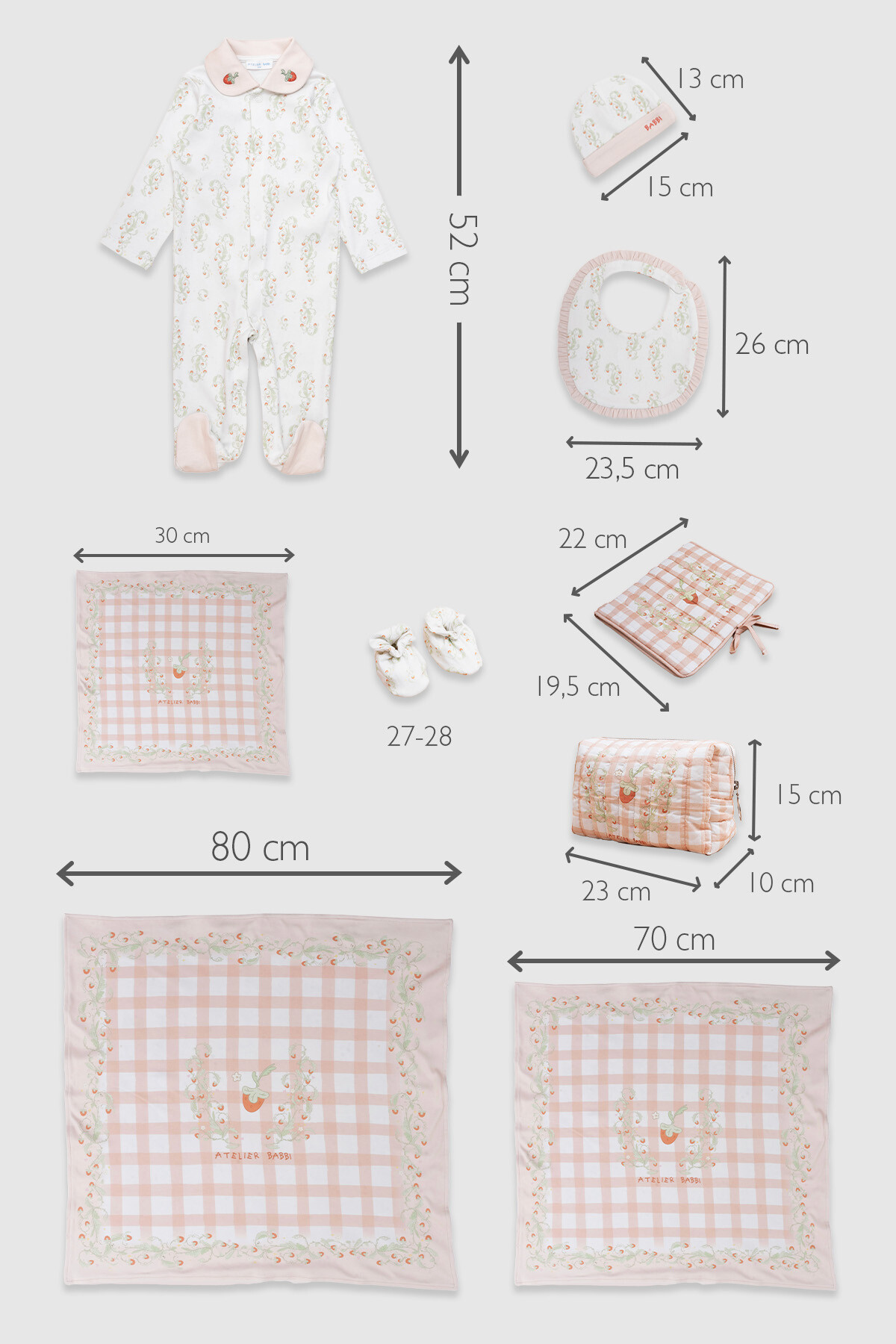Newborn Set (9 Piece) - Strawberry