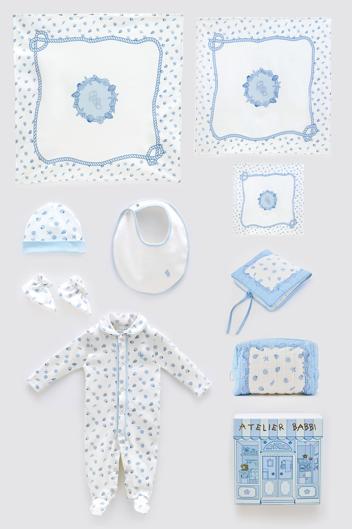 Newborn Set (9 Piece) - Sea Shells
