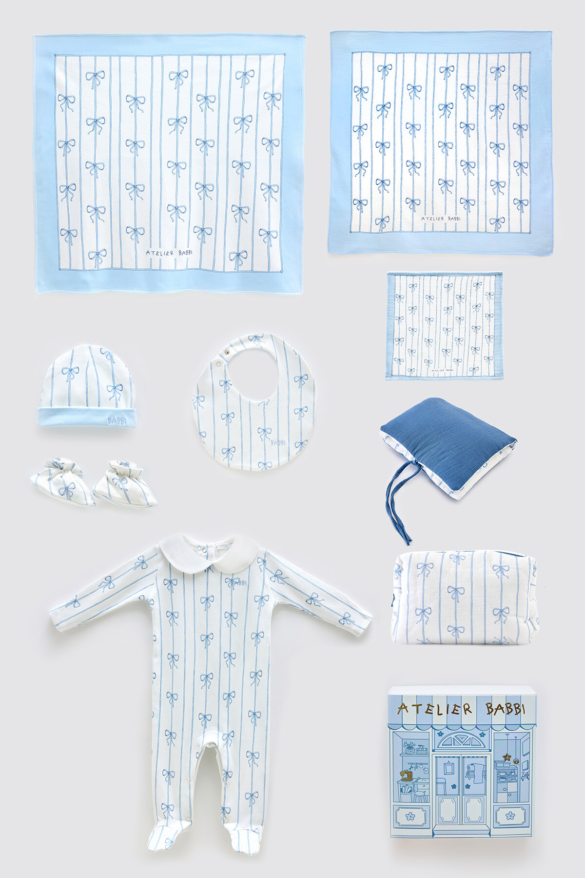 9Lu Yenidoğan Seti - Kurdele / Mavi